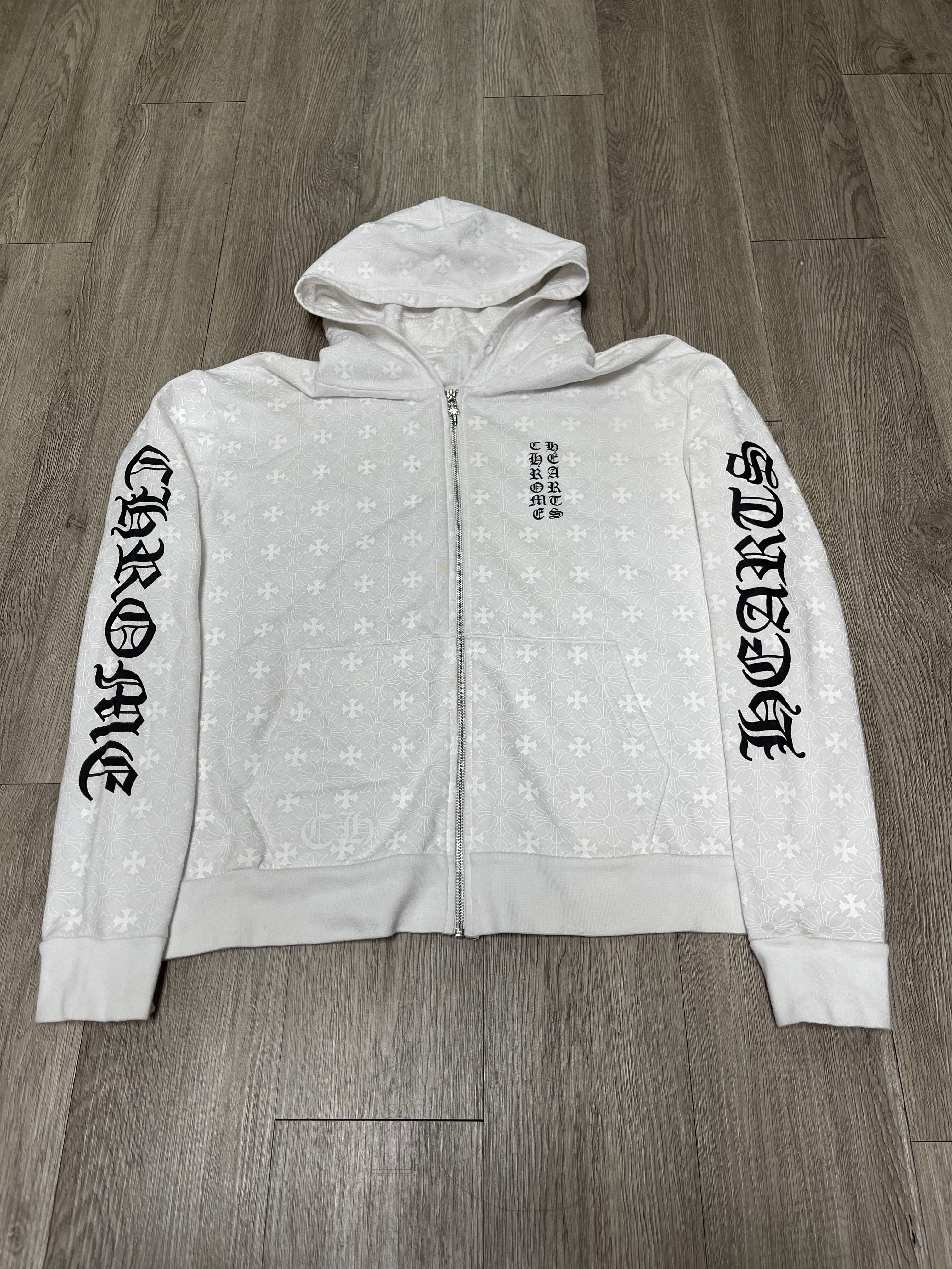 Chrome Hearts White Plus Monogram Zip Up