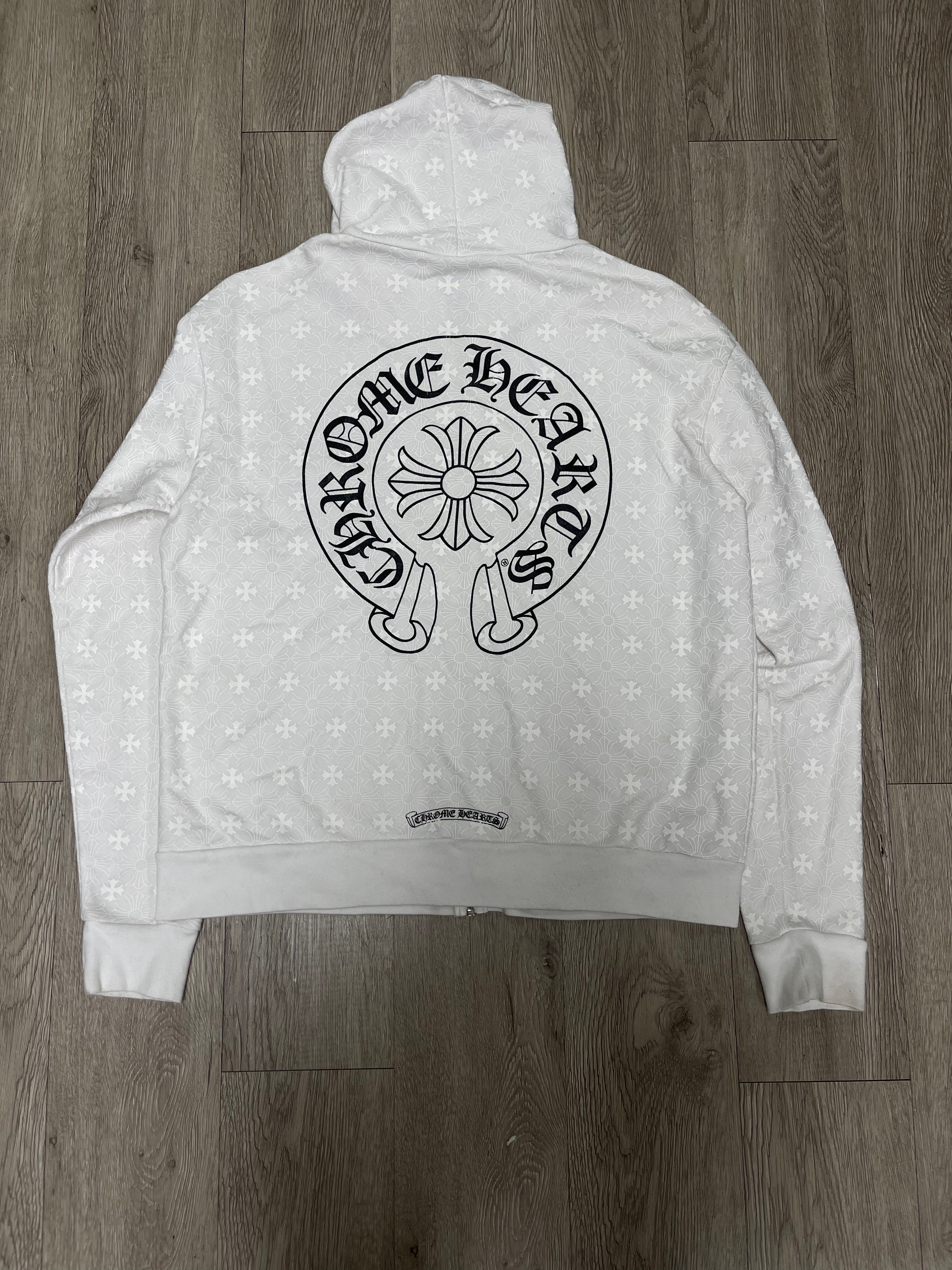 Chrome Hearts White Plus Monogram Zip Up