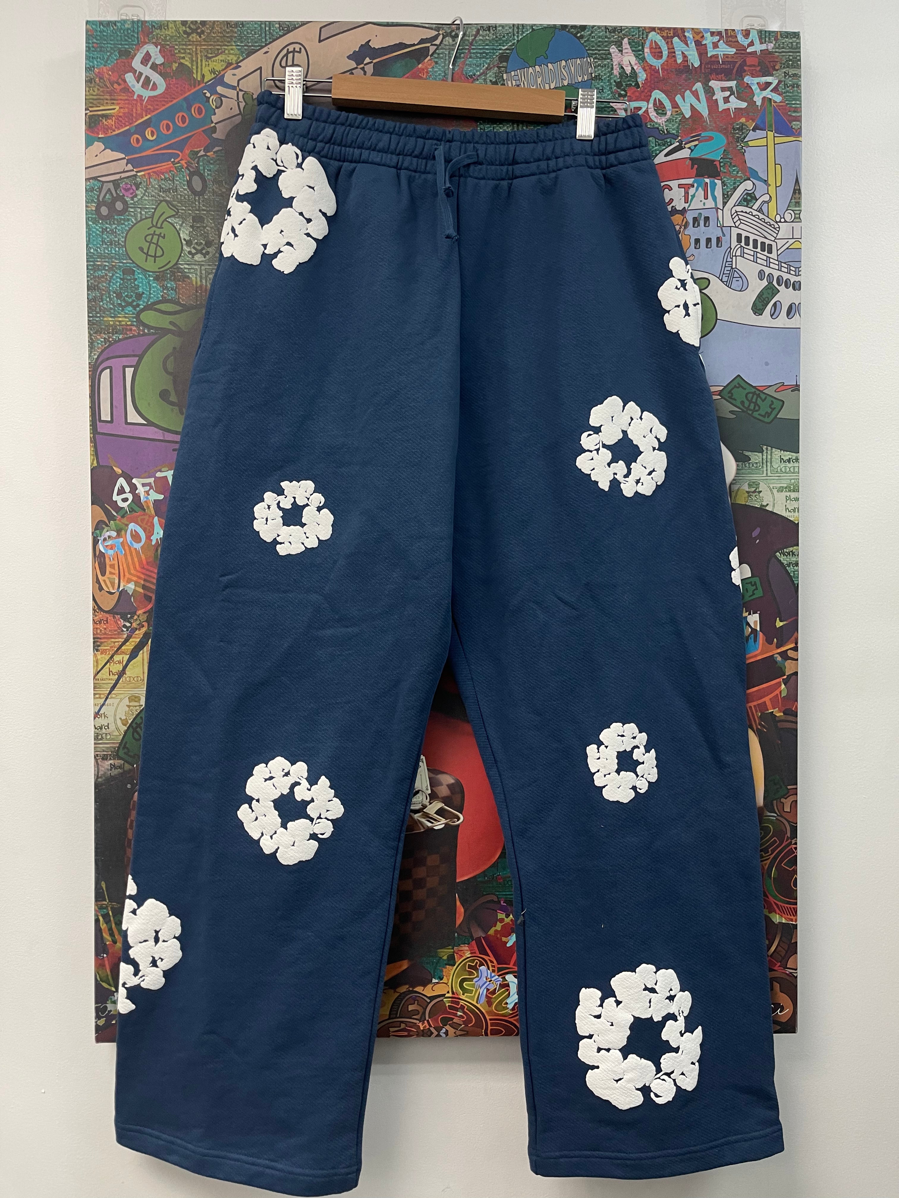 Denim Tears Navy Straight Leg Sweats