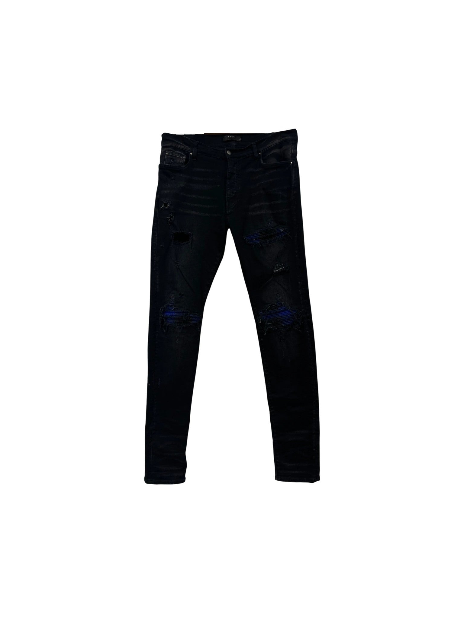 Amiri "Mx1" Patch Black & Blue Jeans