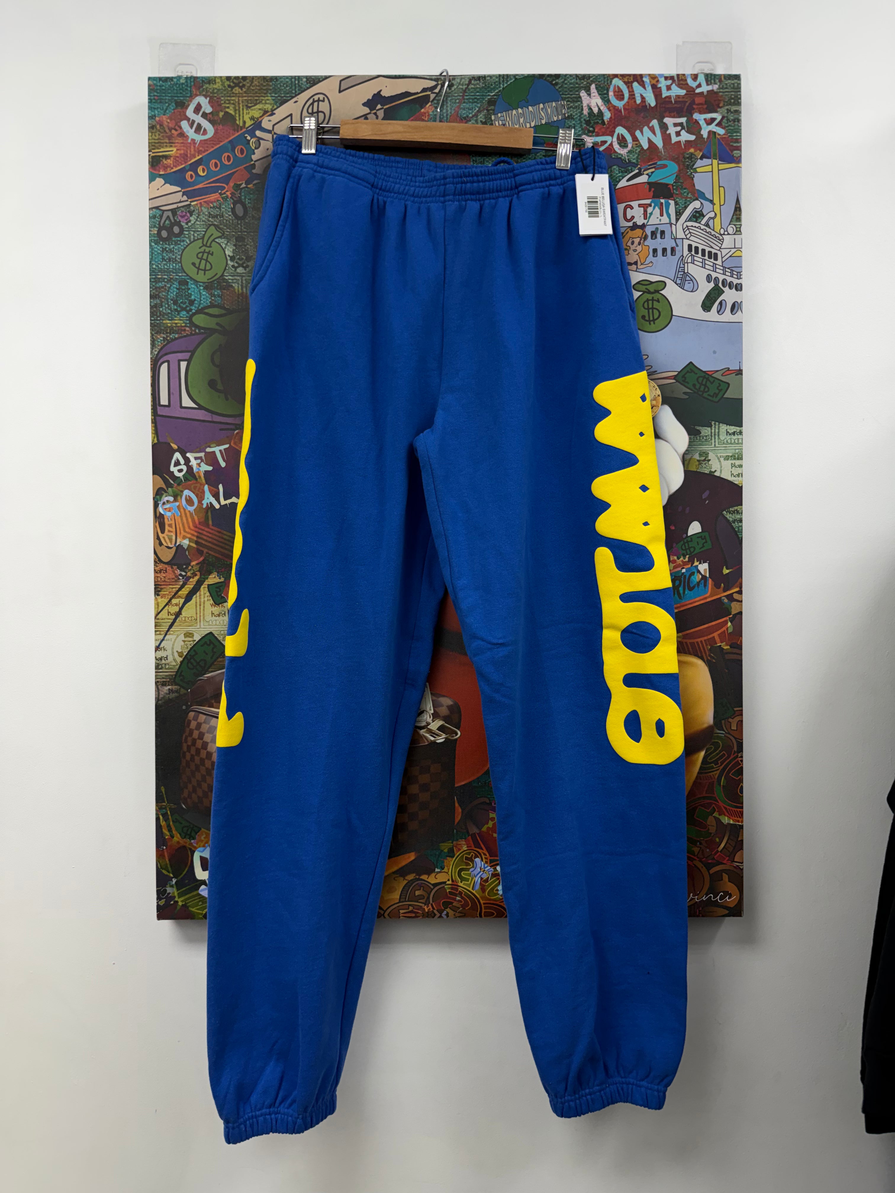 Sp5der Blue Yellow Beluga Sweats