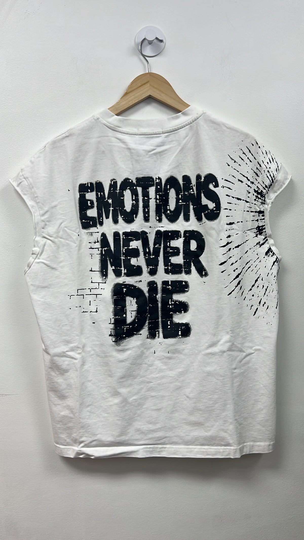 Mixed Emotion White Starboy Sleeveless Tee