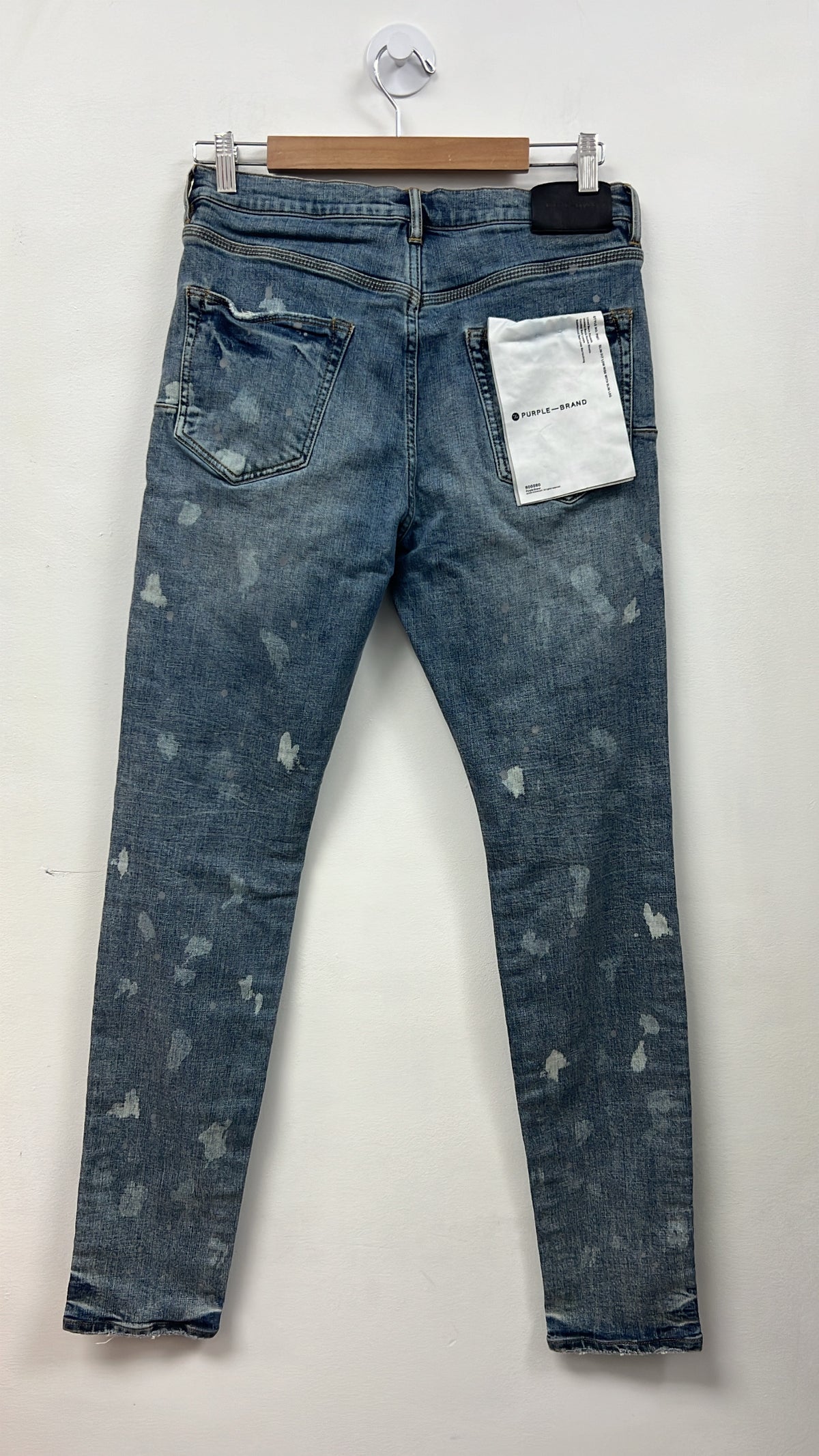 Purple Brand Light Wash Knee Ripped P001 Jeans