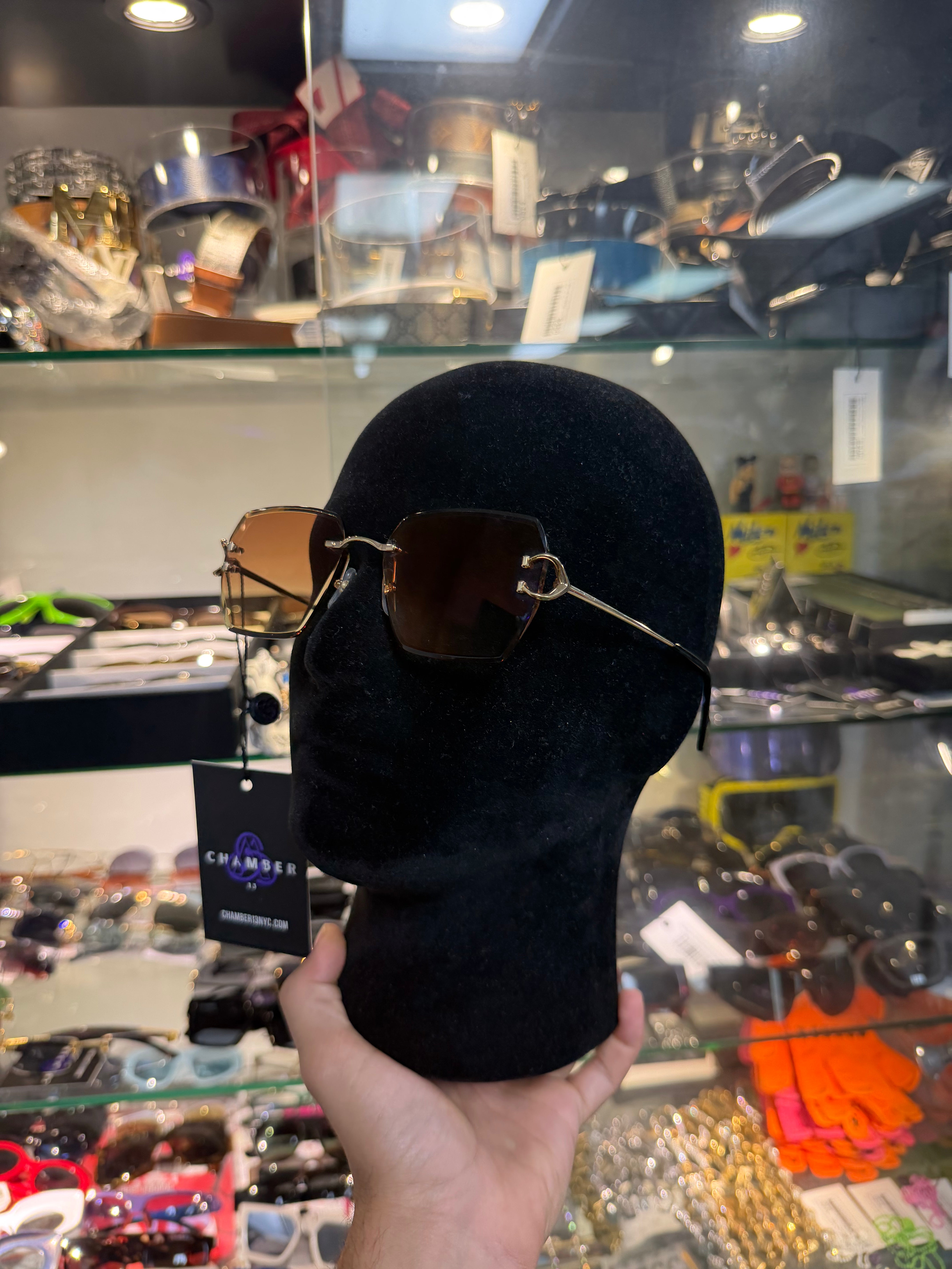 Cartier Brown C-Wire Sunglasses
