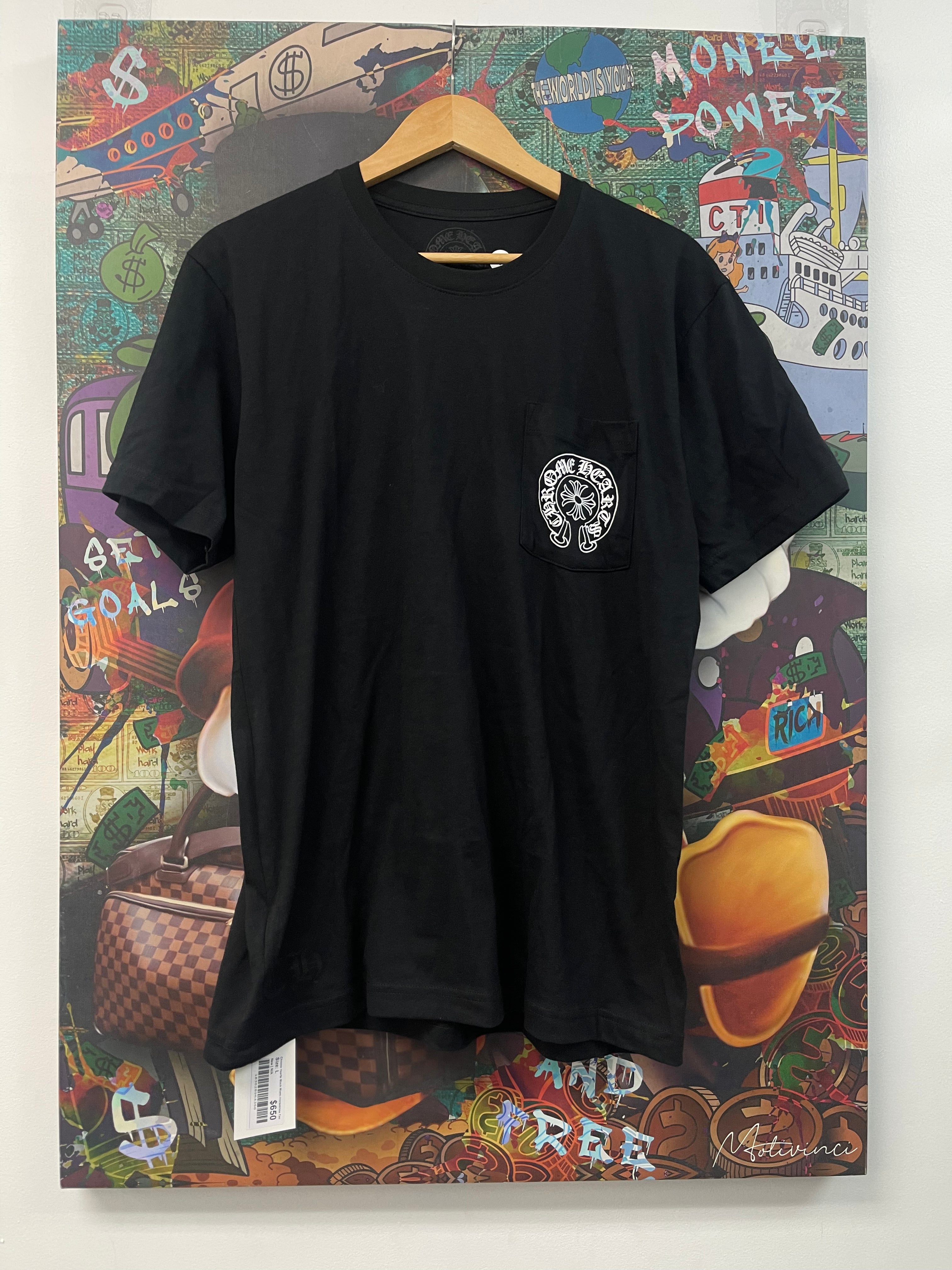 Chrome Hearts Black Miami Horseshoe Tee