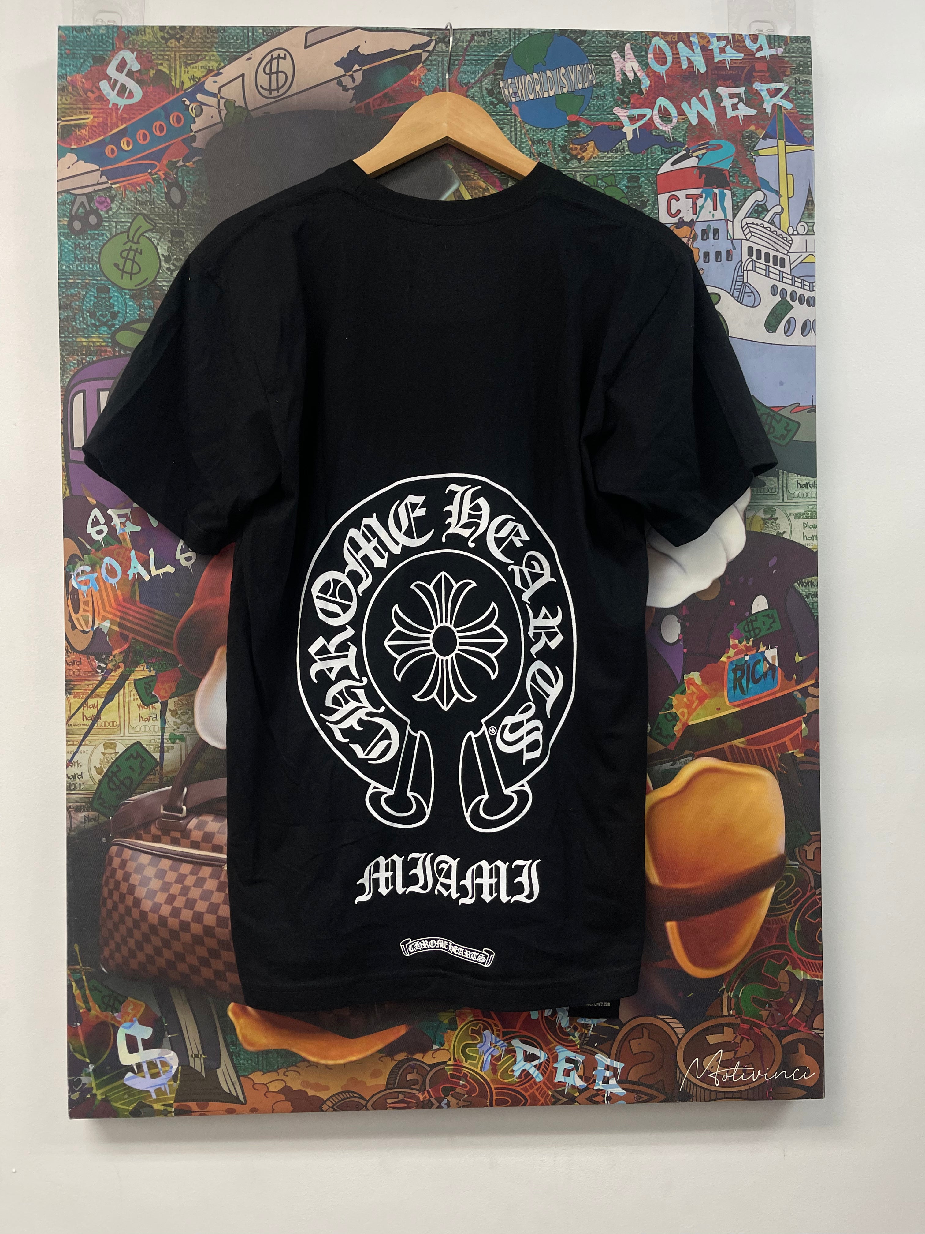 Chrome Hearts Black Miami Horseshoe Tee