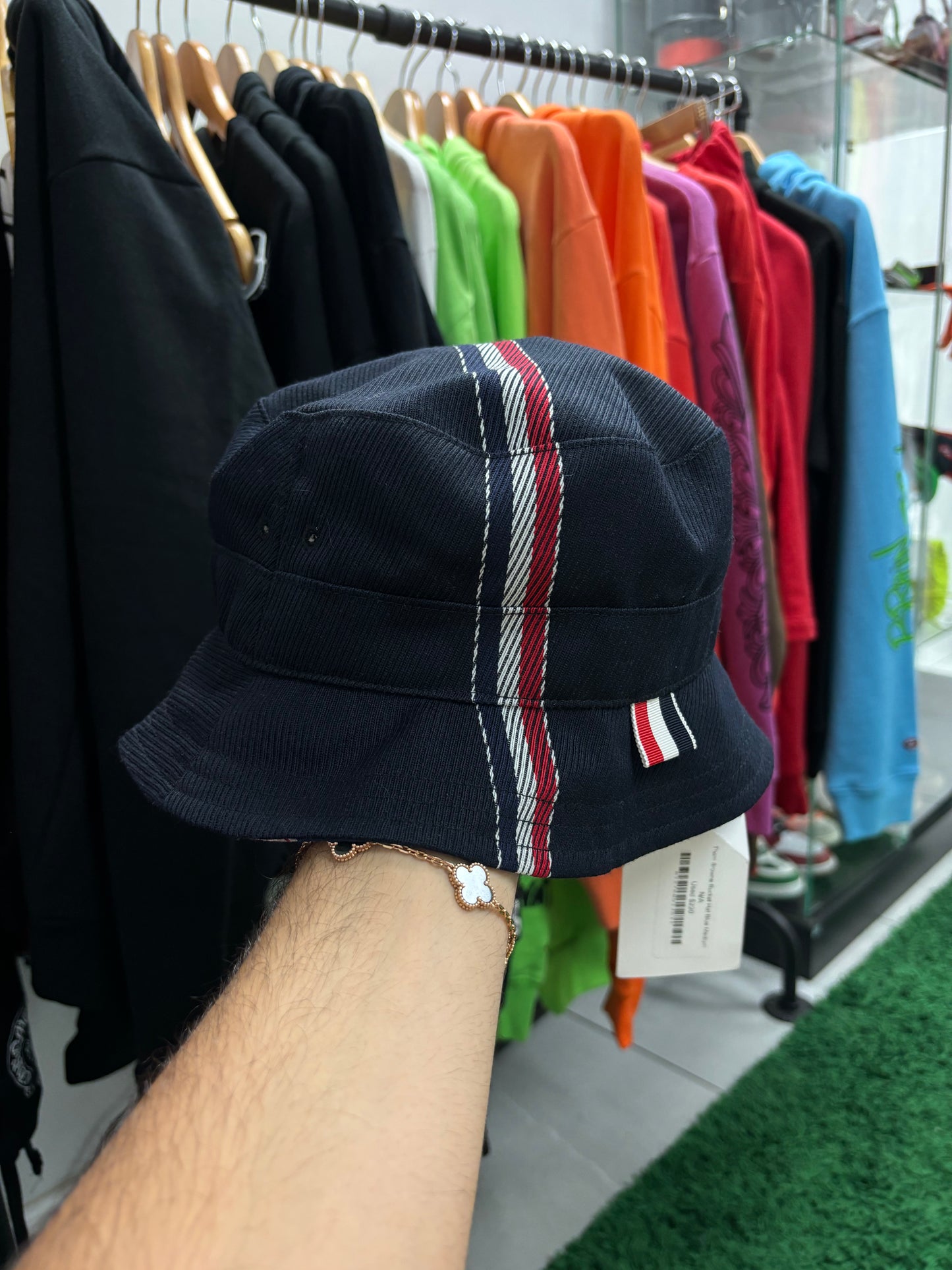 Thom Browne Bucket Hat Blue size:Medium Used