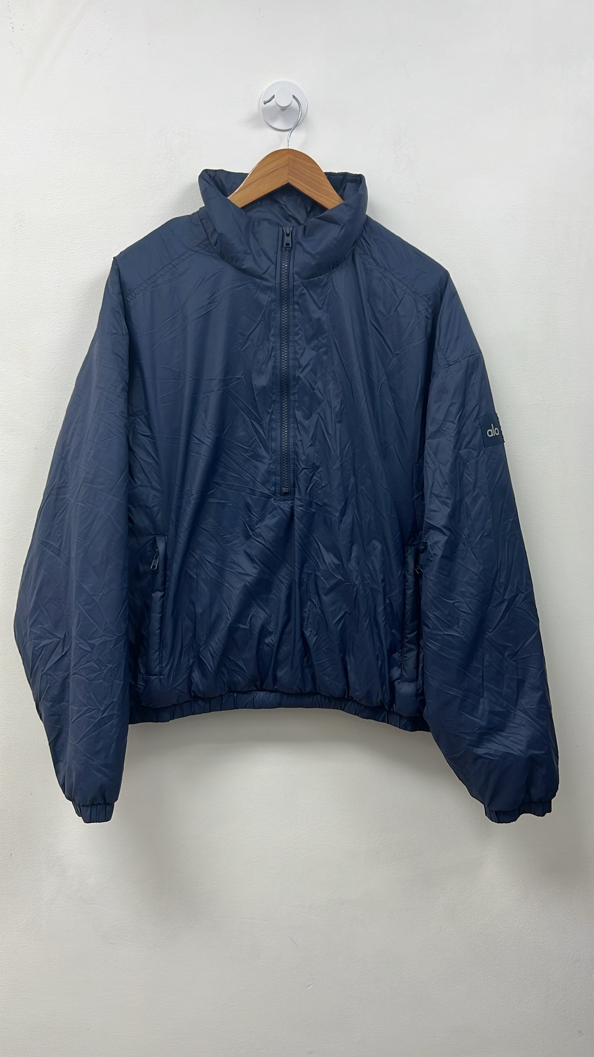 Alo Navy Latitude Pullover Quarter Zip