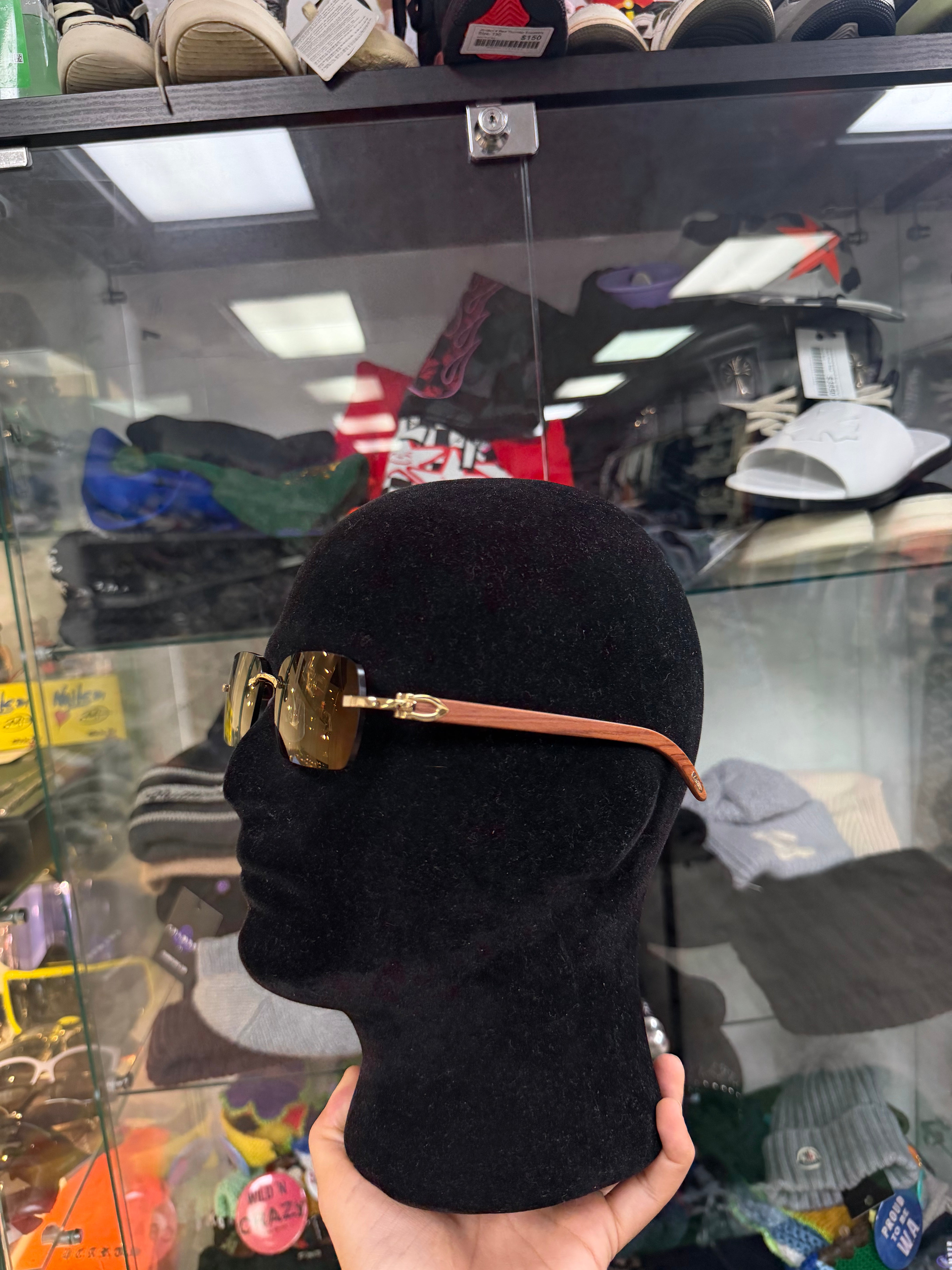 Cartier Brown Yellow Woods Glasses