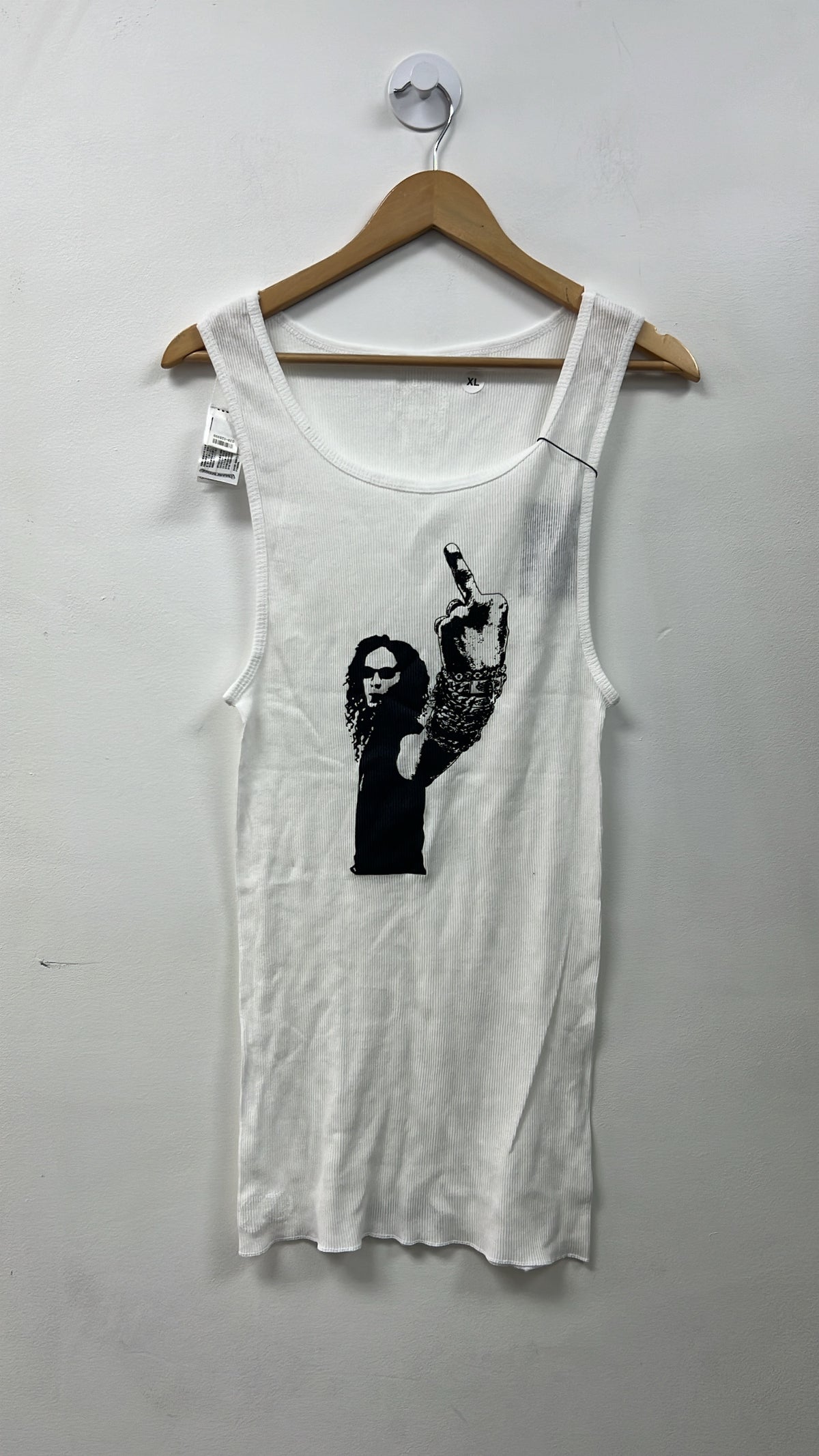Chrome Hearts White Middle Finger Richard Stark Tank Dress