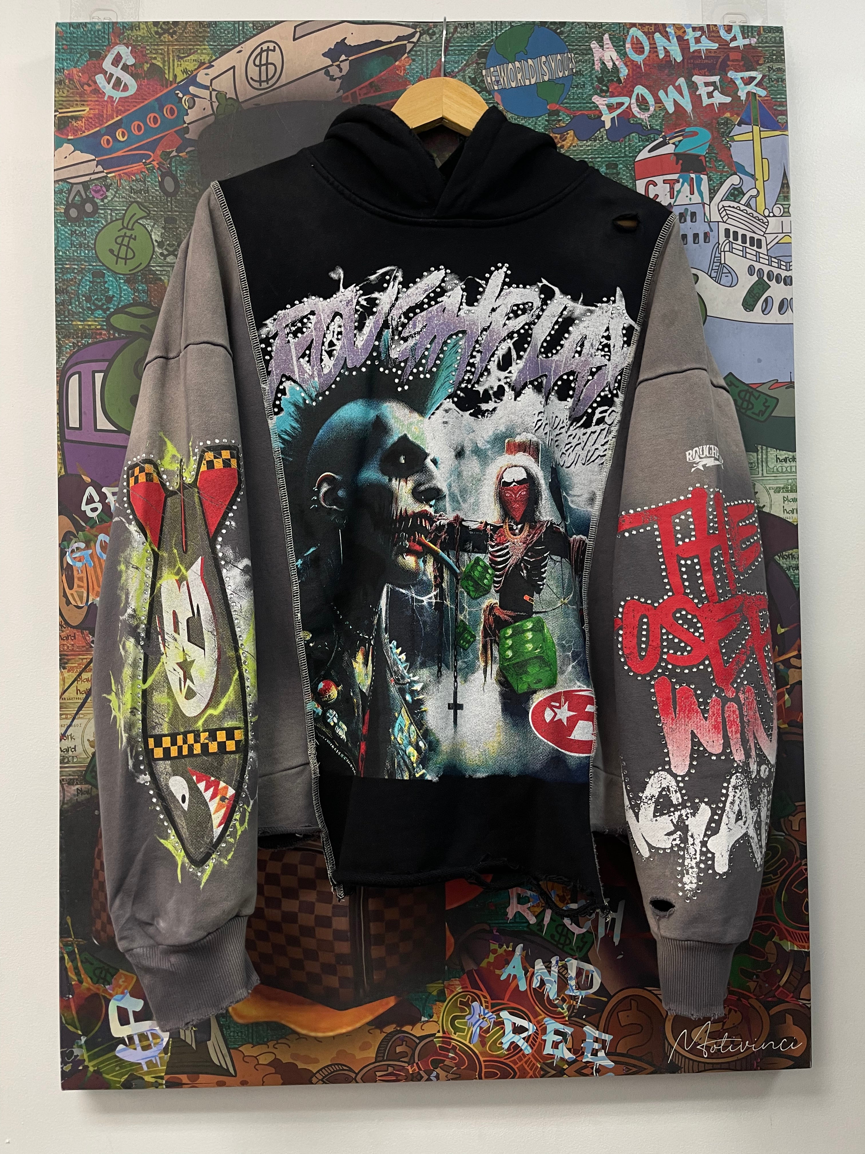 Roughplay Grey Skull Hoodie