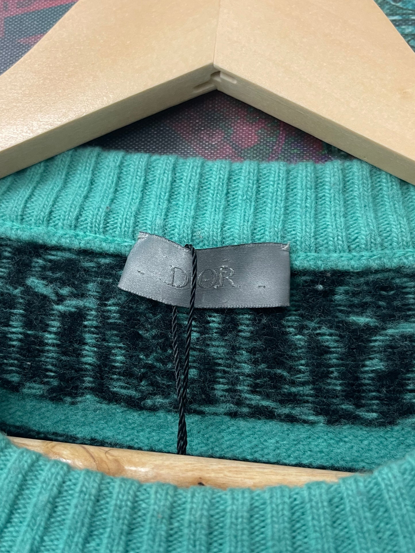 Dior Stussy Mohair Multi Color Crewneck Used