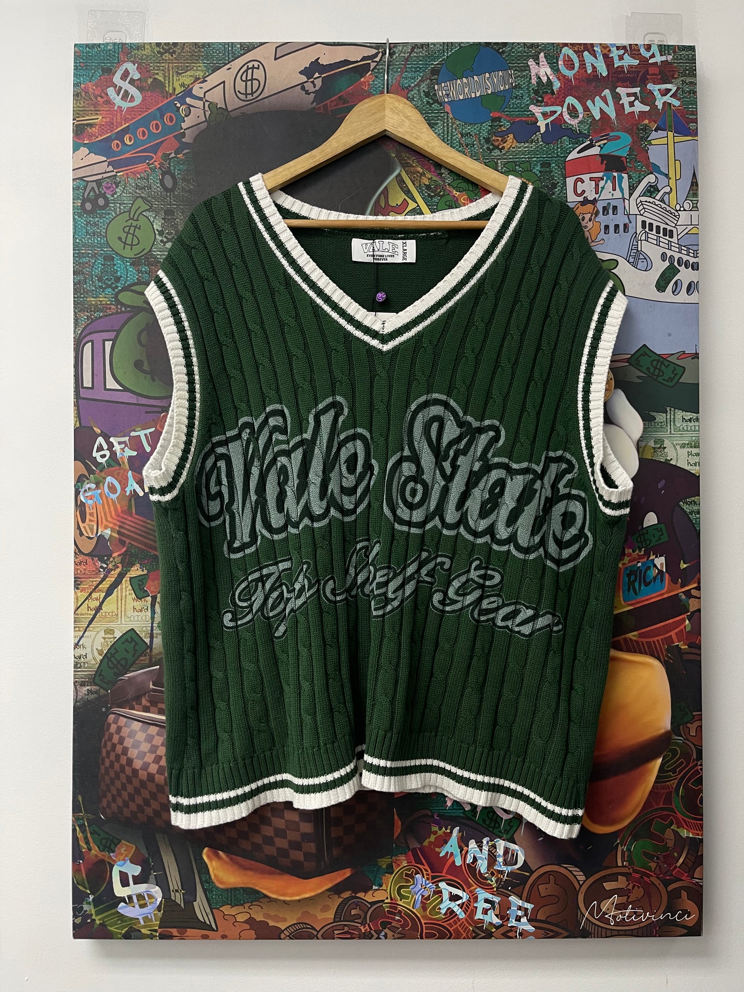 Vale green Knitted Vest Used