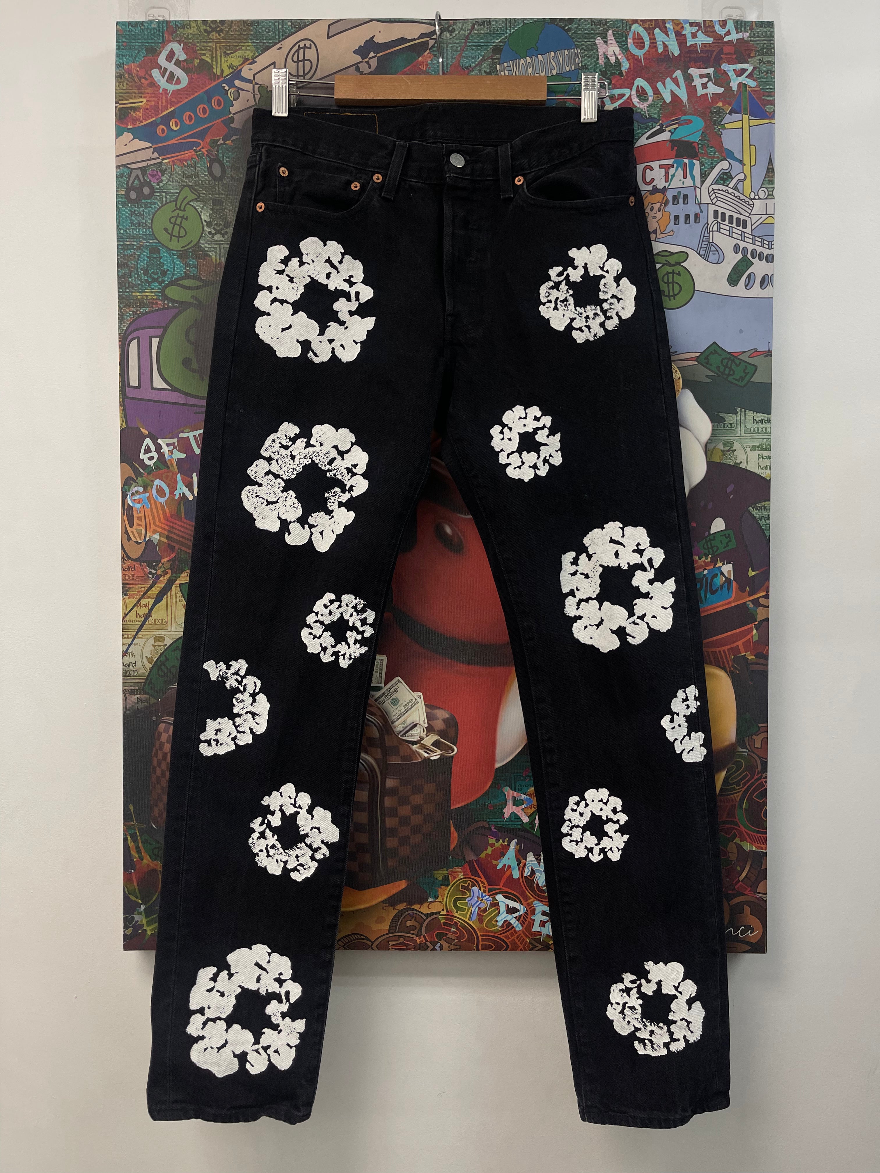 Denim Tears Black Wreath Jeans