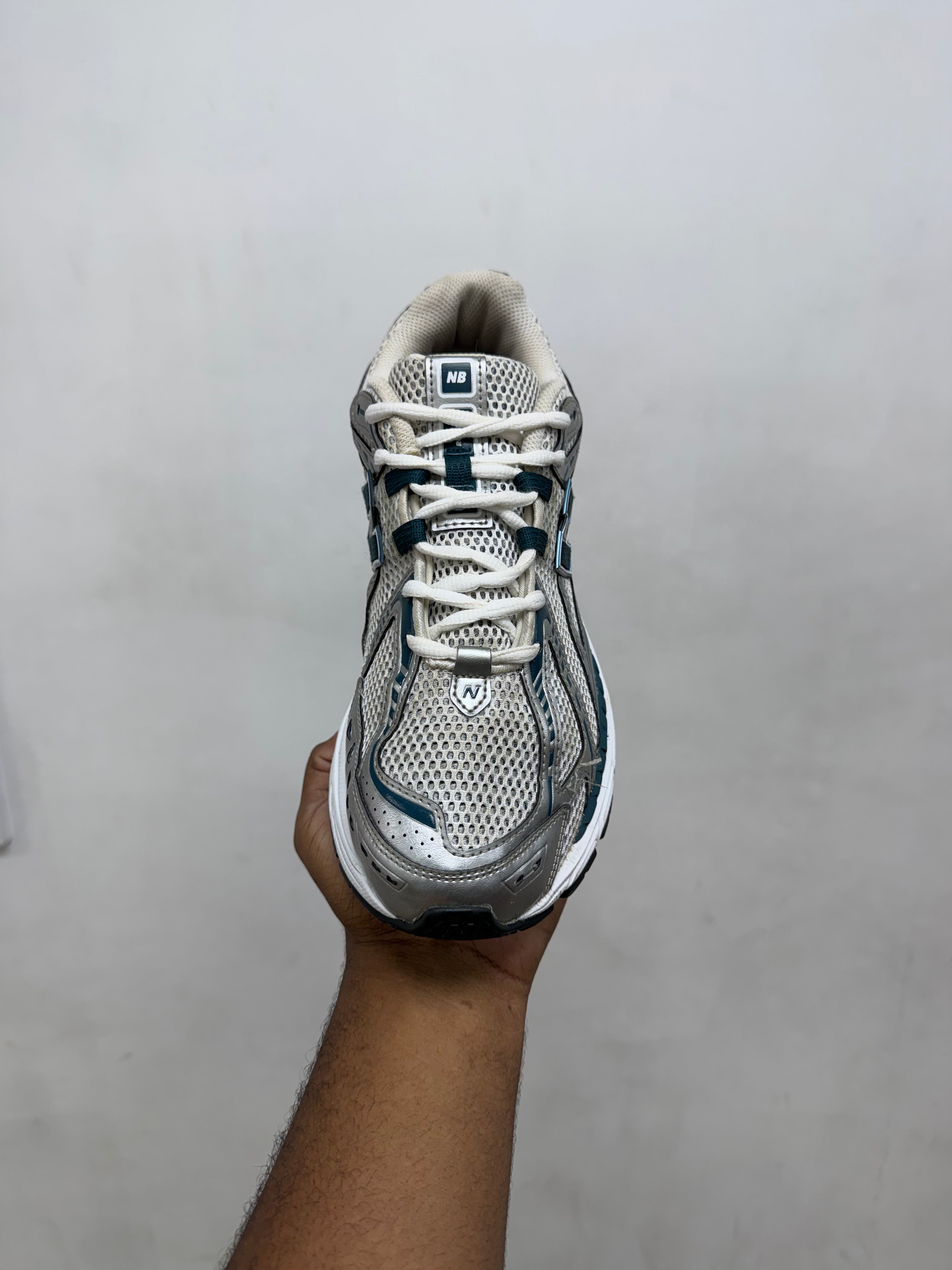 New Balance Silver Metallic Green 1906R Sneakers