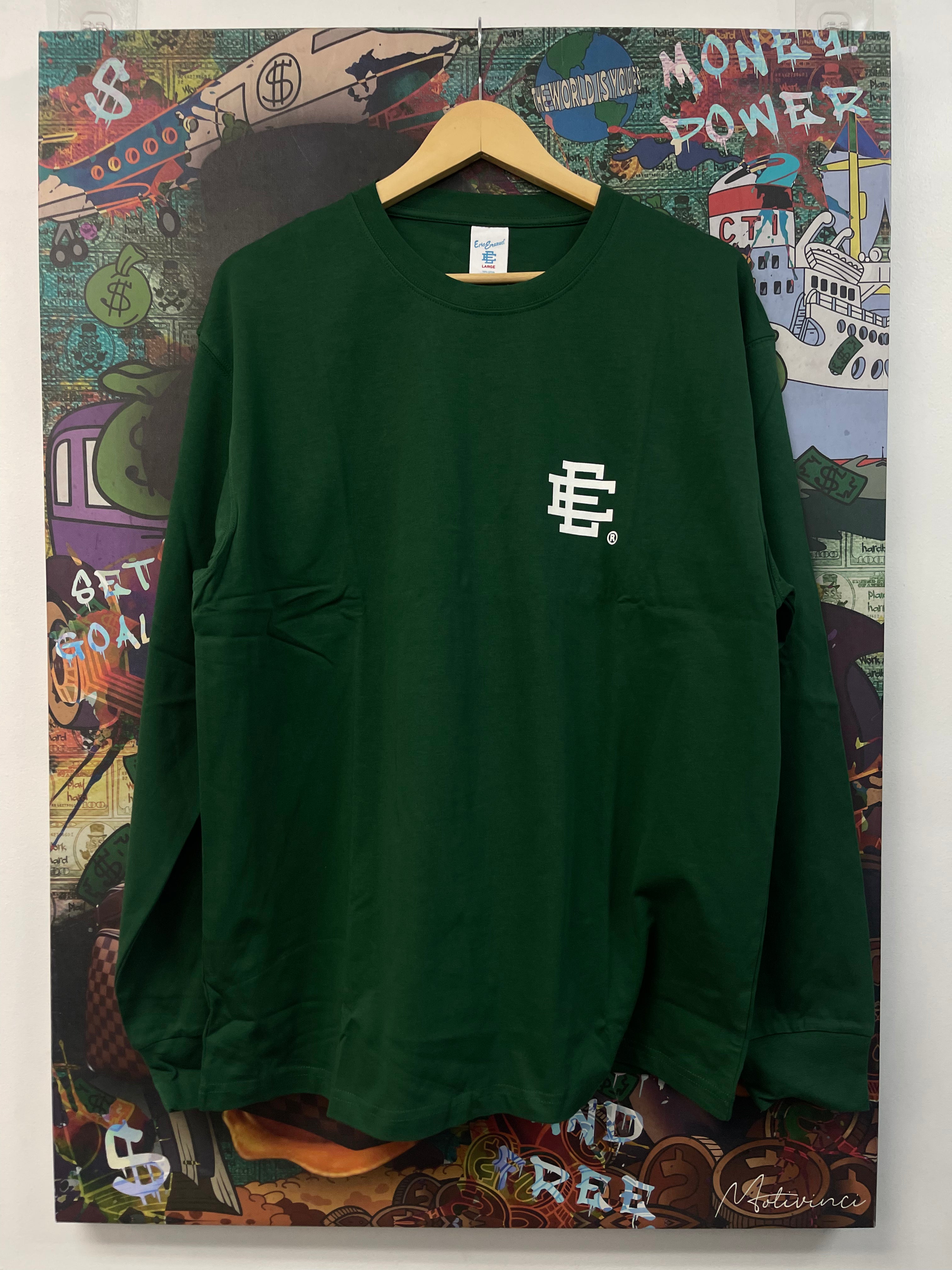 Eric Emanuel Green White LS Shirt