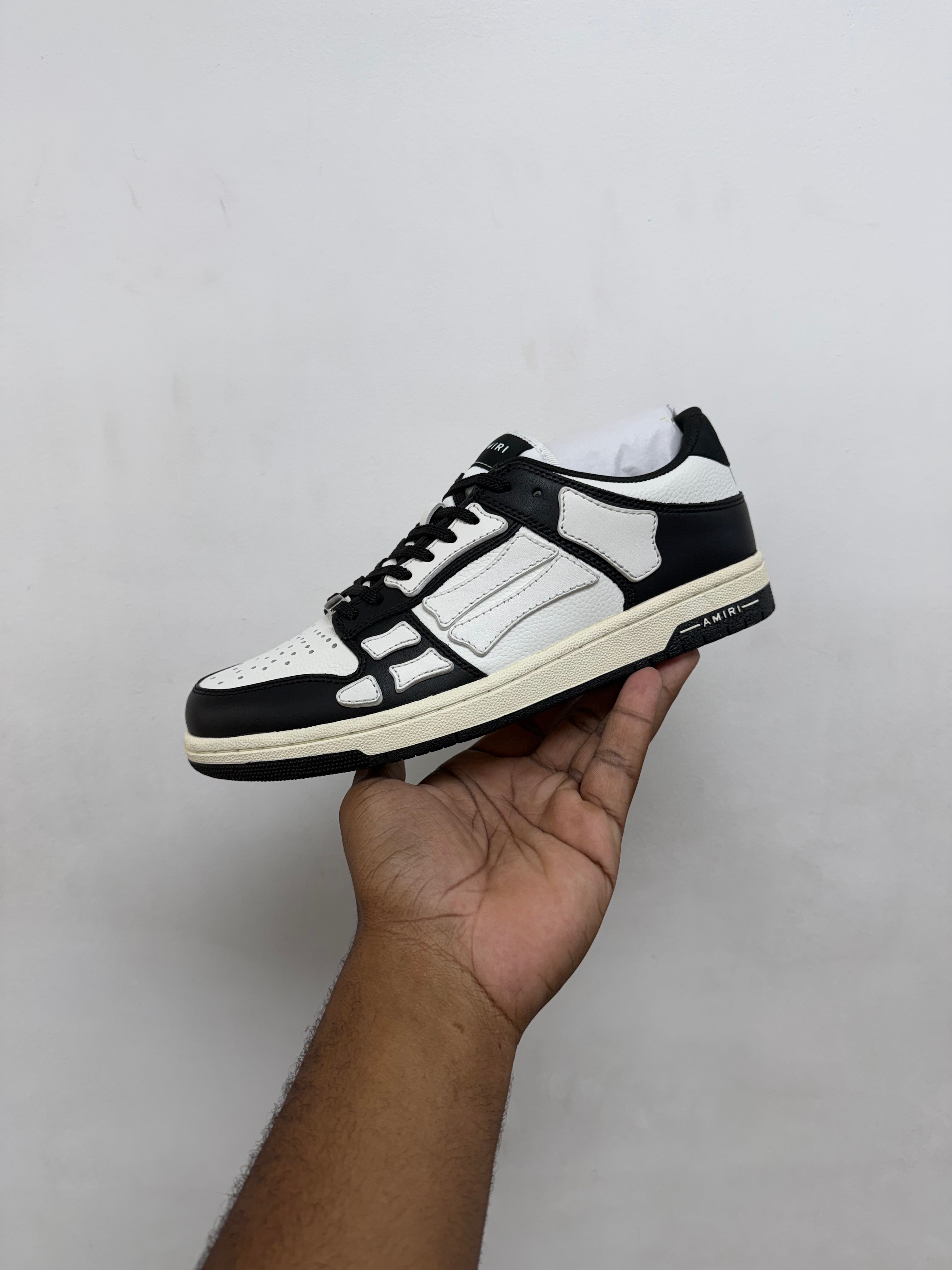 Amiri Black White Skel-Top Low Sneakers