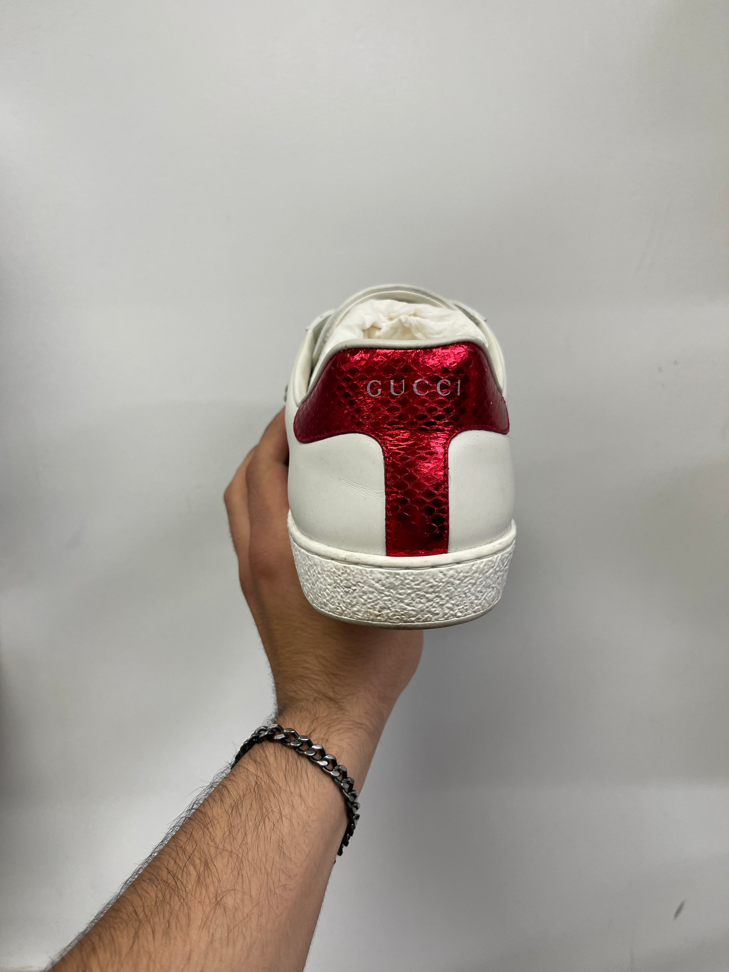 Gucci Ace White Navy Red Sneakers