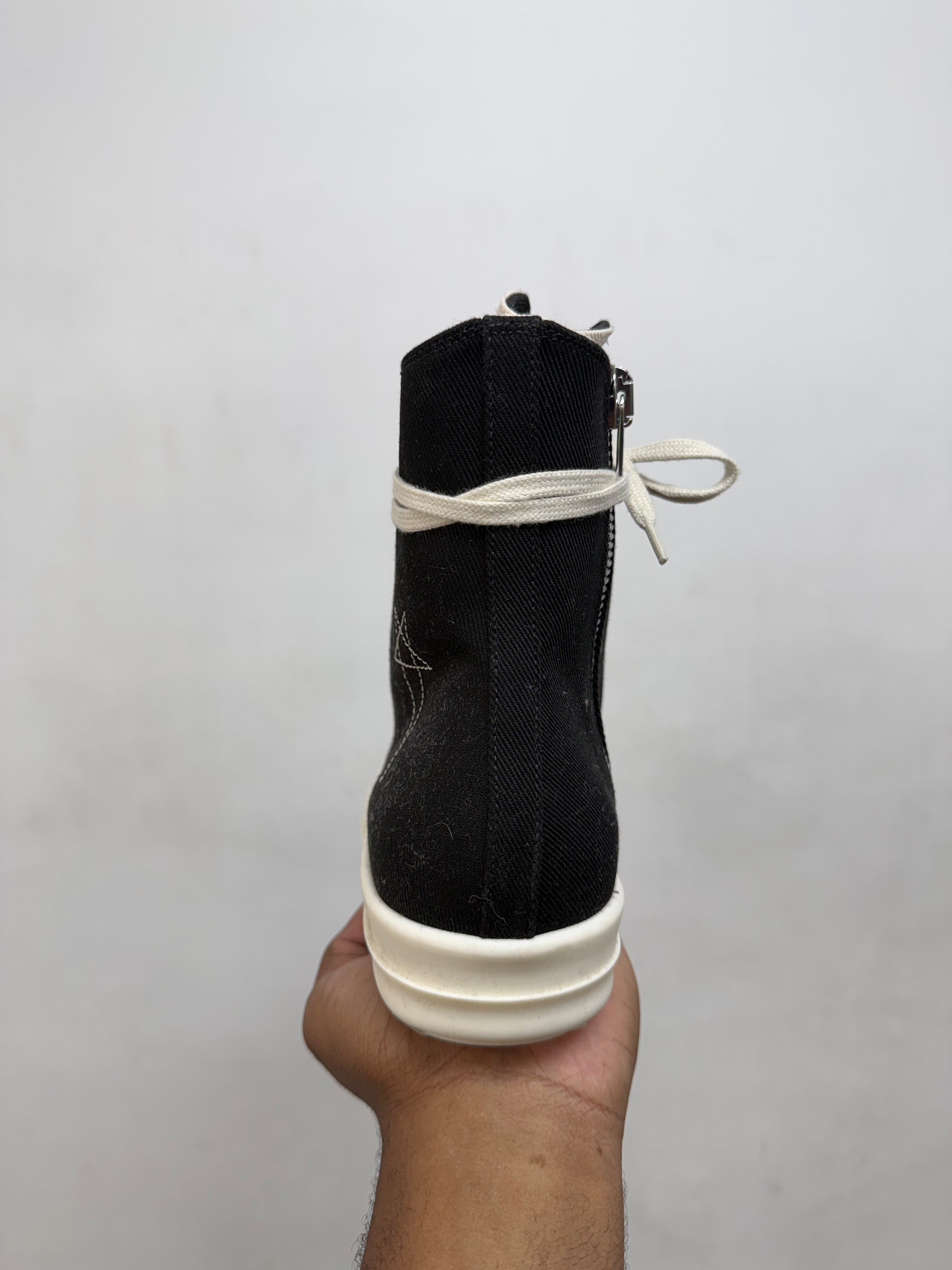 Rick Owens DRKSHDW Black Pentagram Ramone High Sneakers