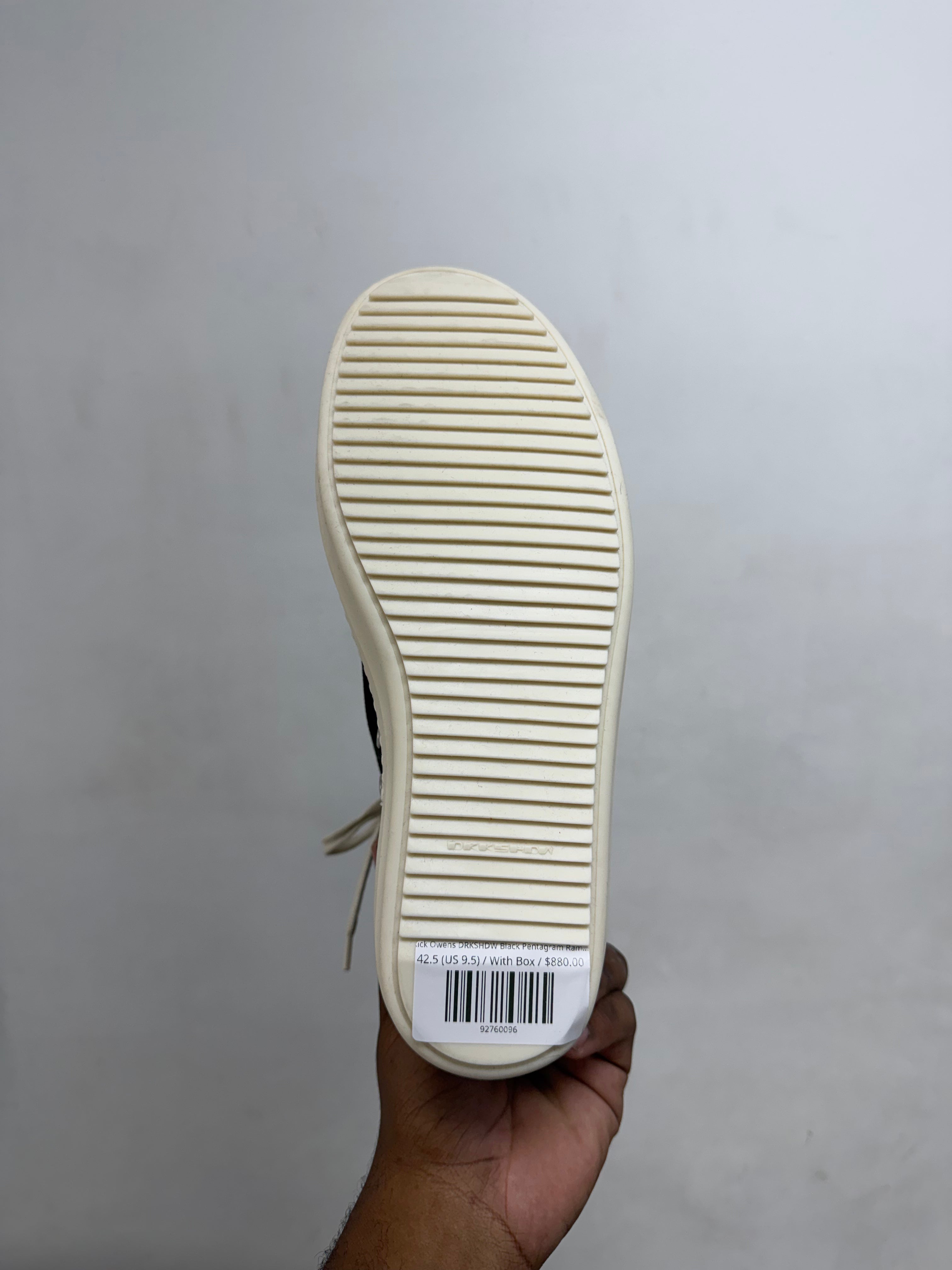 Rick Owens DRKSHDW Black Pentagram Ramone High Sneakers