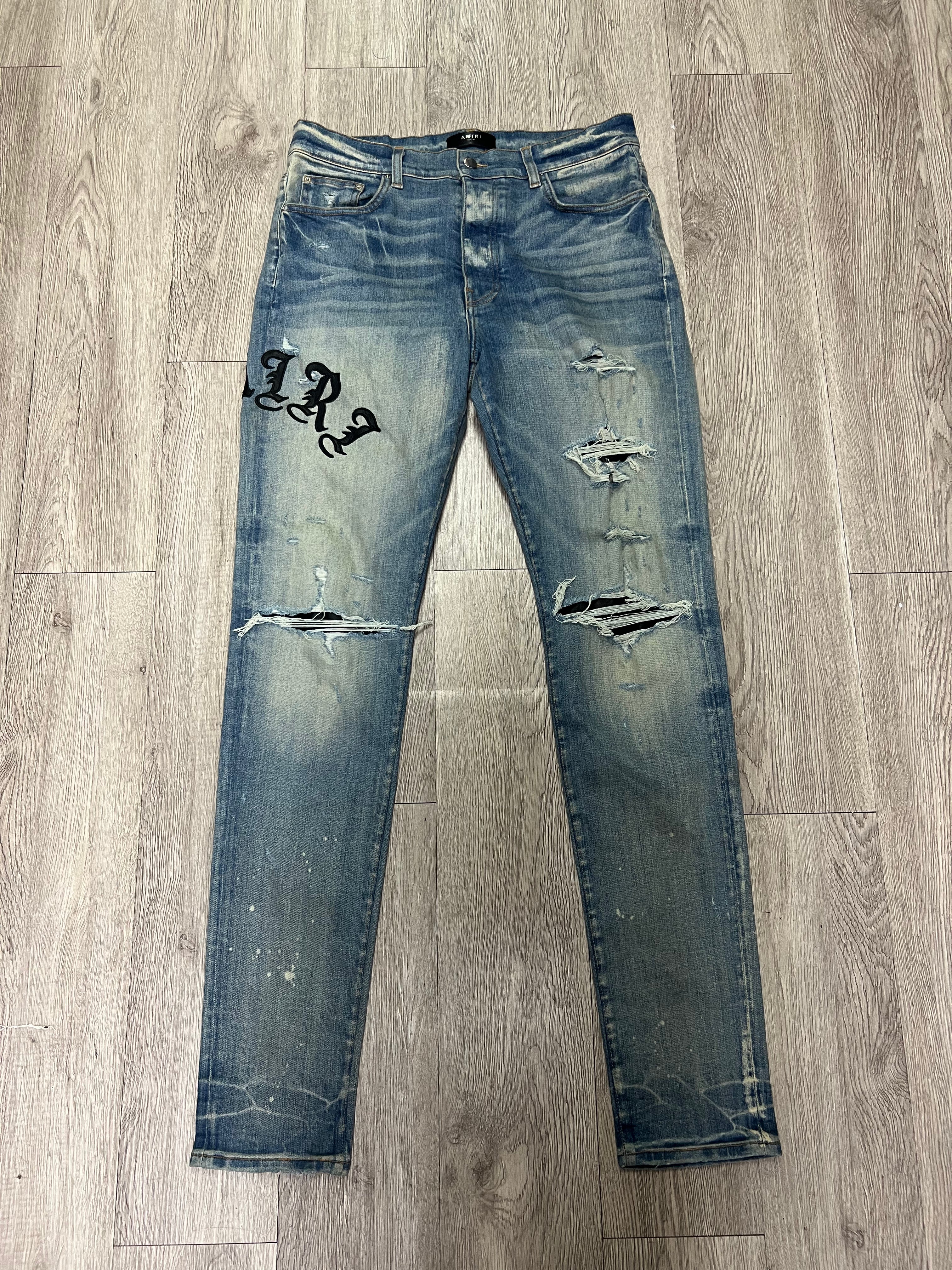 Amiri Vintage Wash Old English Jeans