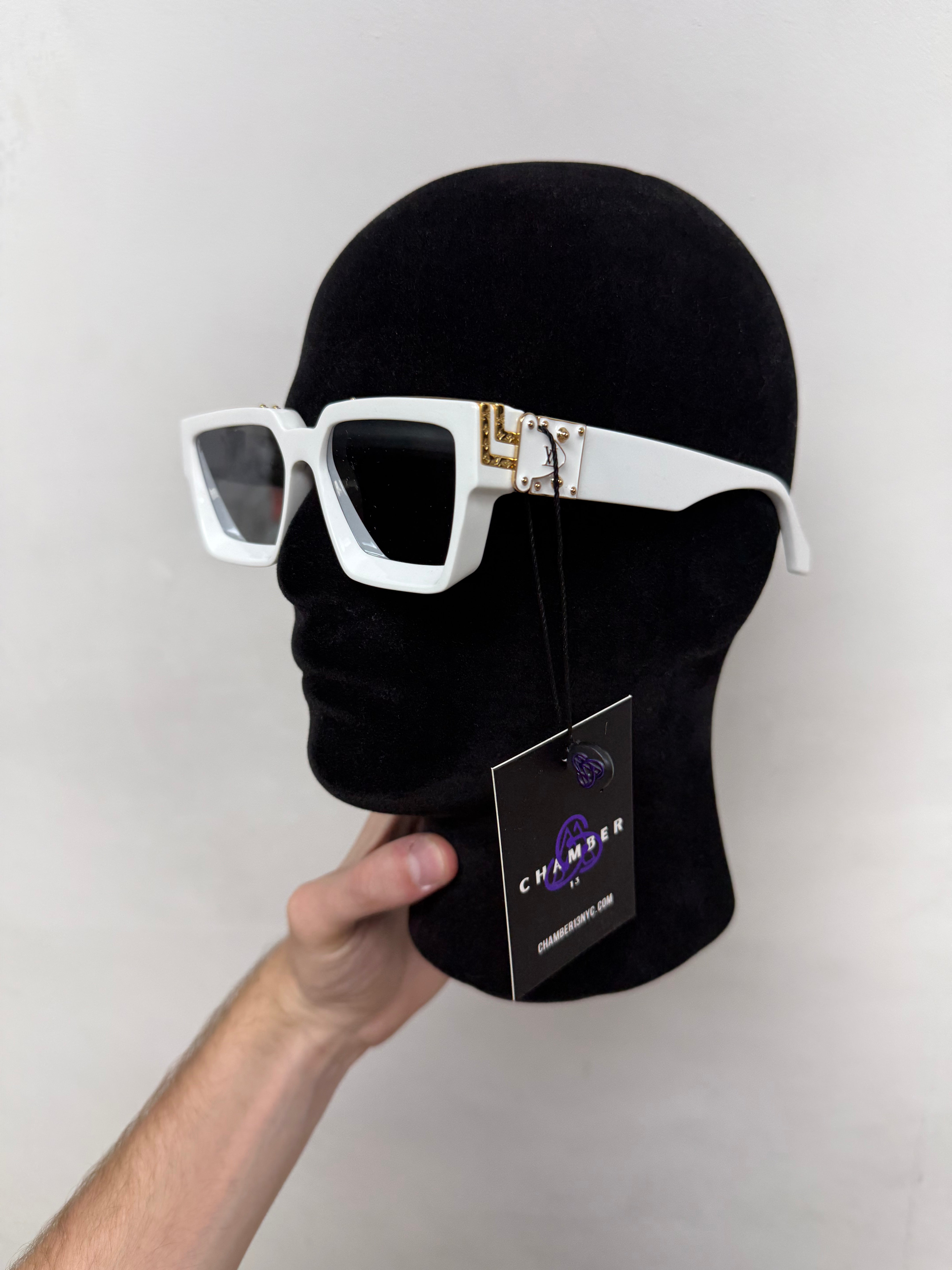 Louis Vuitton White Millionaire Cyclone Sunglasses
