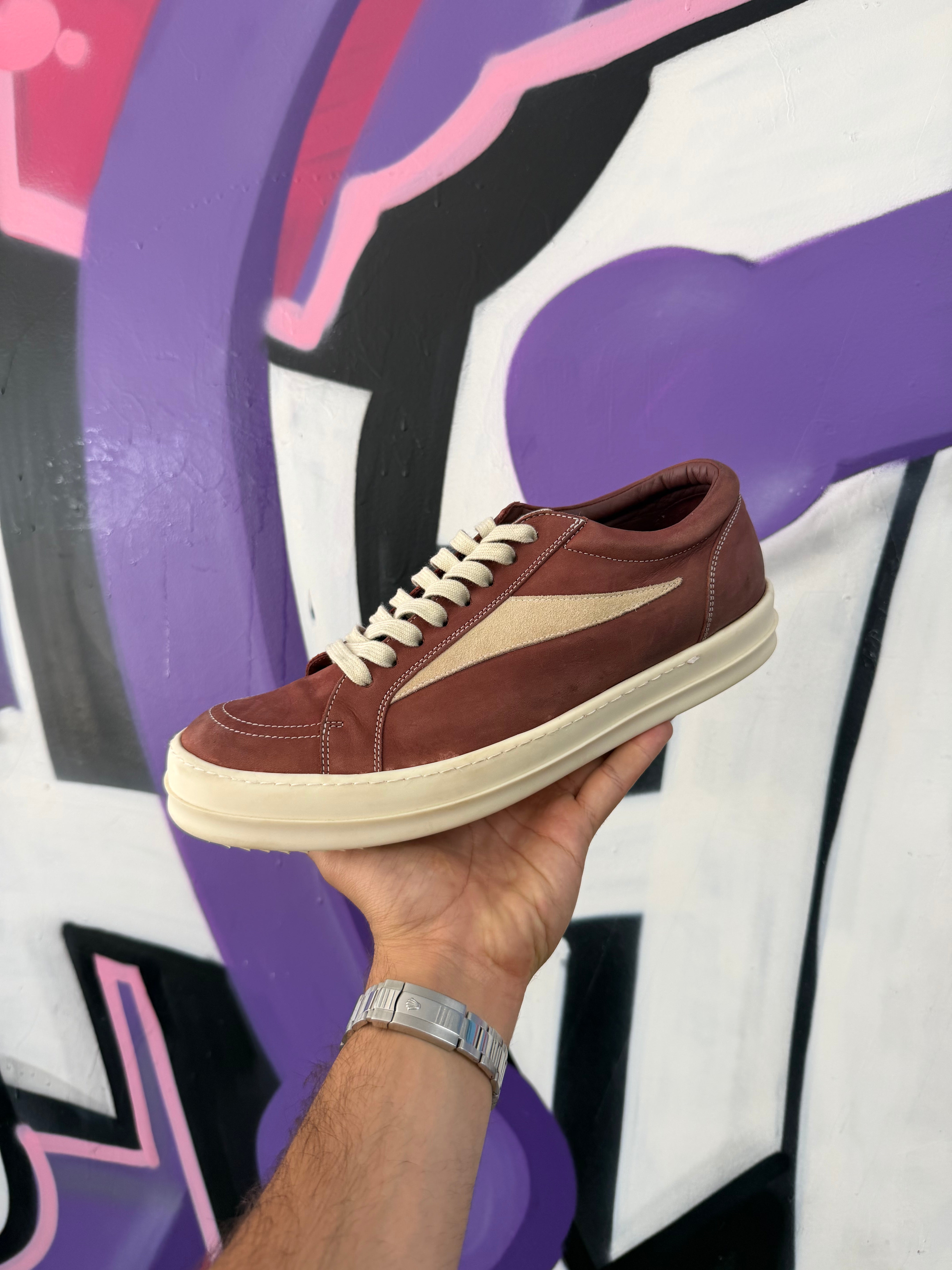 Rick Owens Clay Brown Vintage Low Sneakers