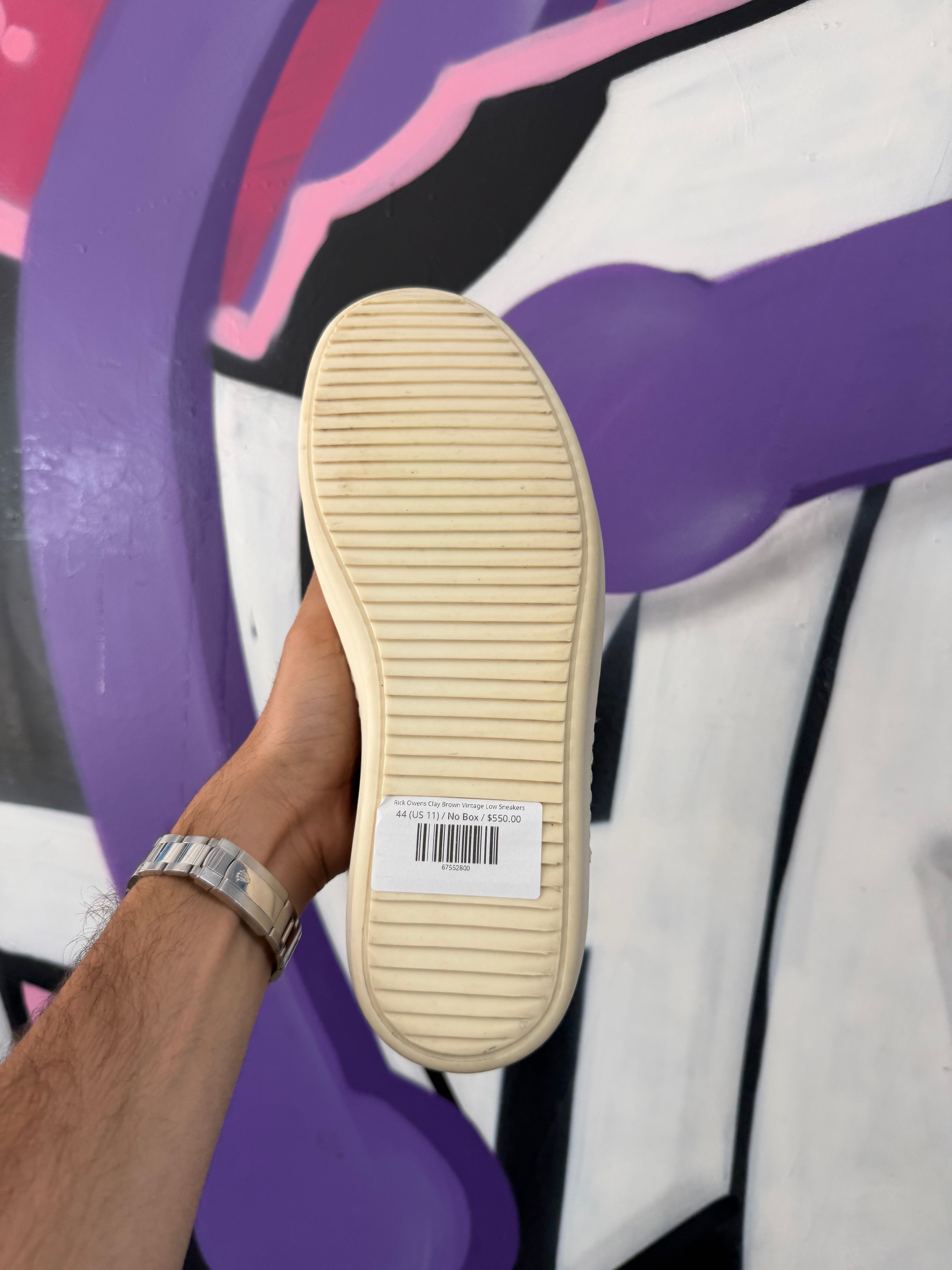 Rick Owens Clay Brown Vintage Low Sneakers