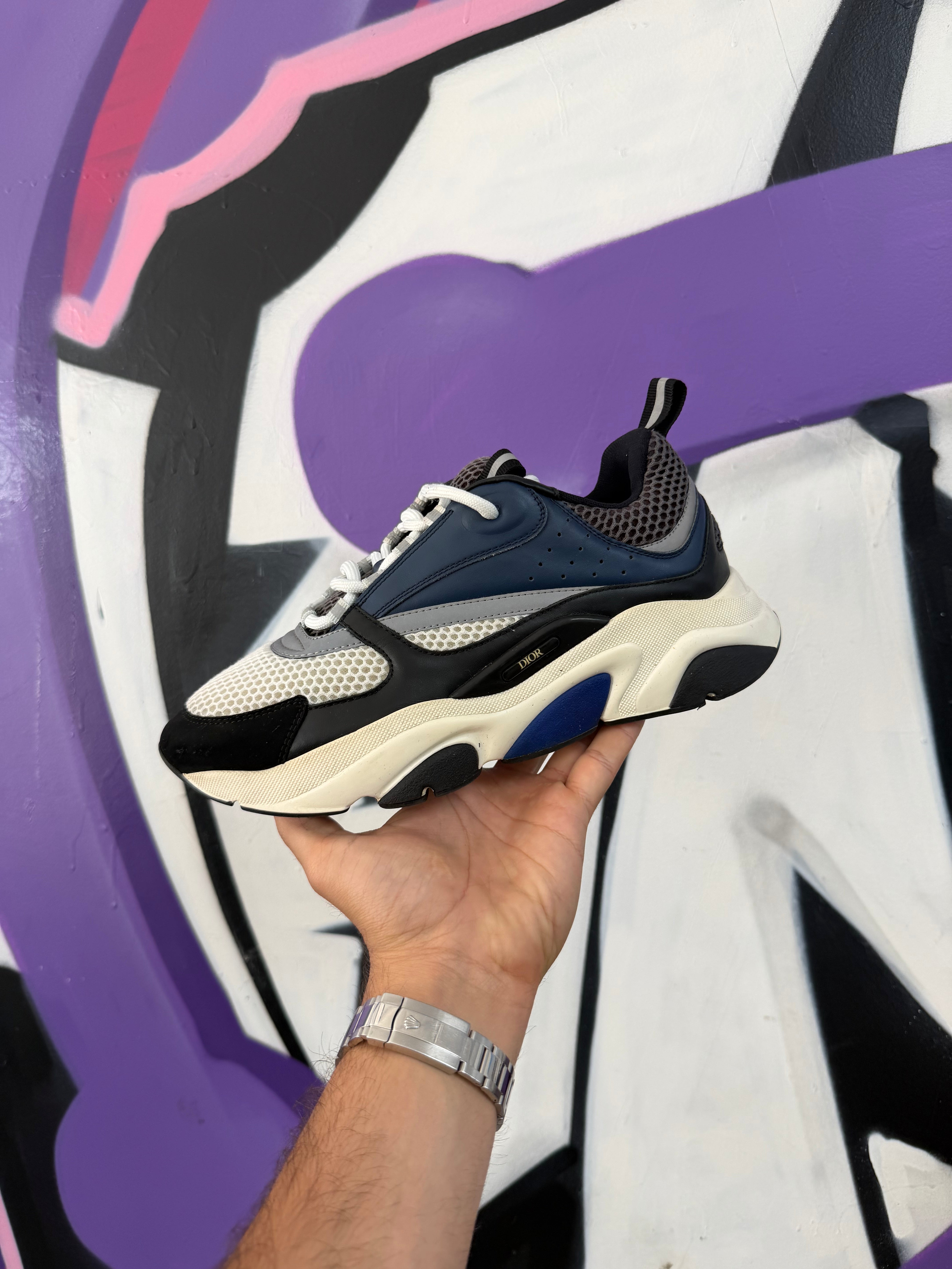 Dior B22 Navy White Sneakers
