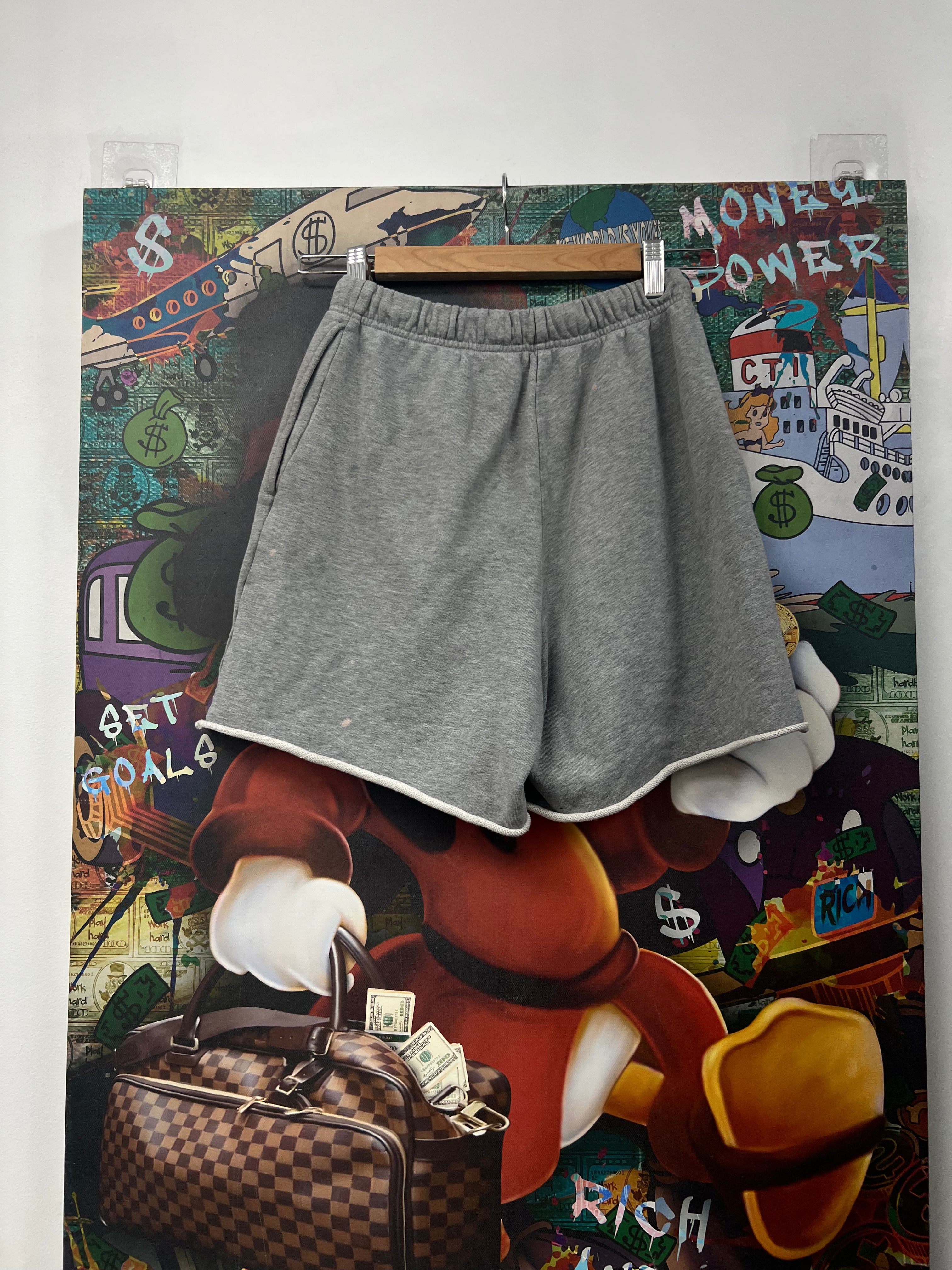 Celine Grey Black Sweat Shorts