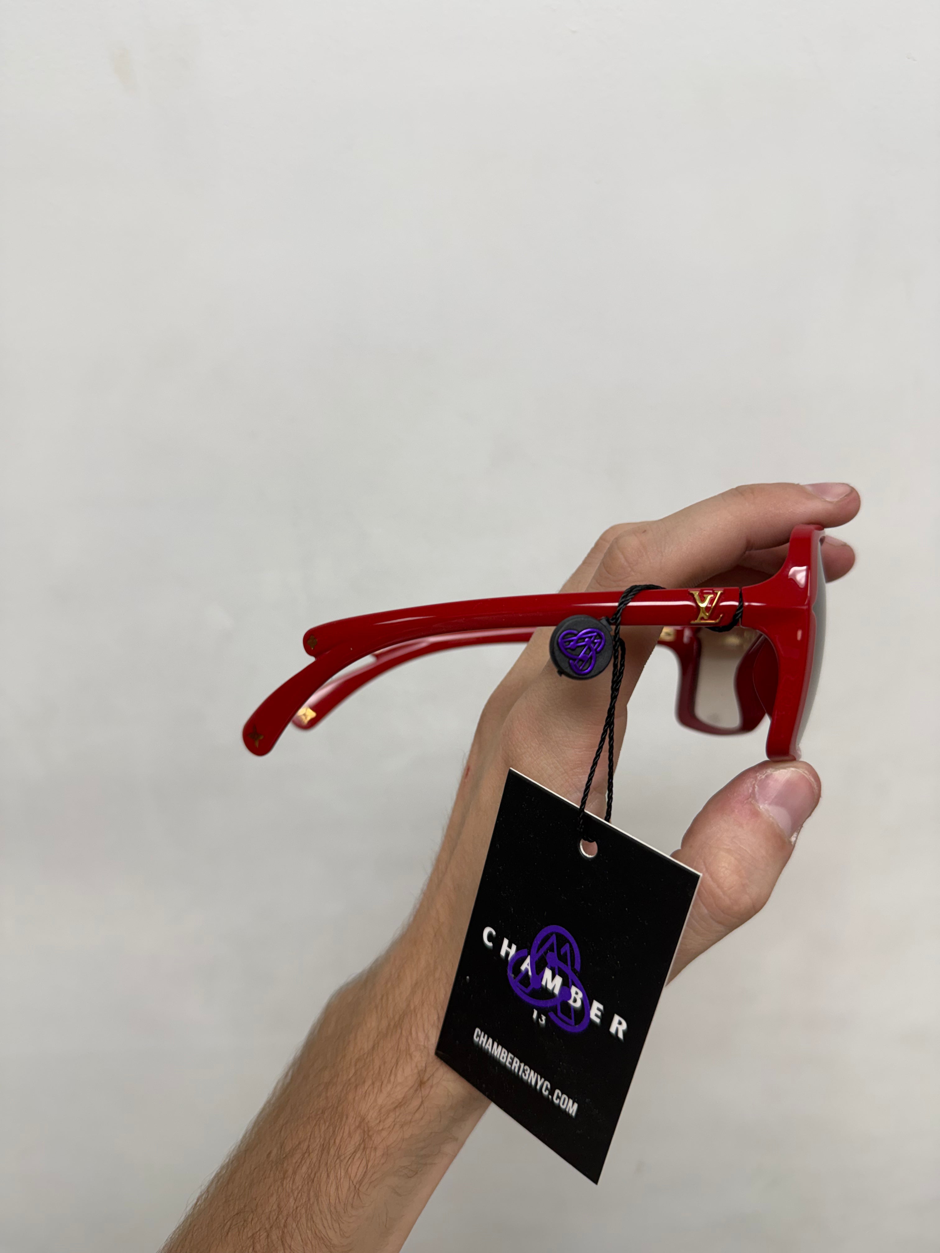 Louis Vuitton Red Flore Carre Sunglasses