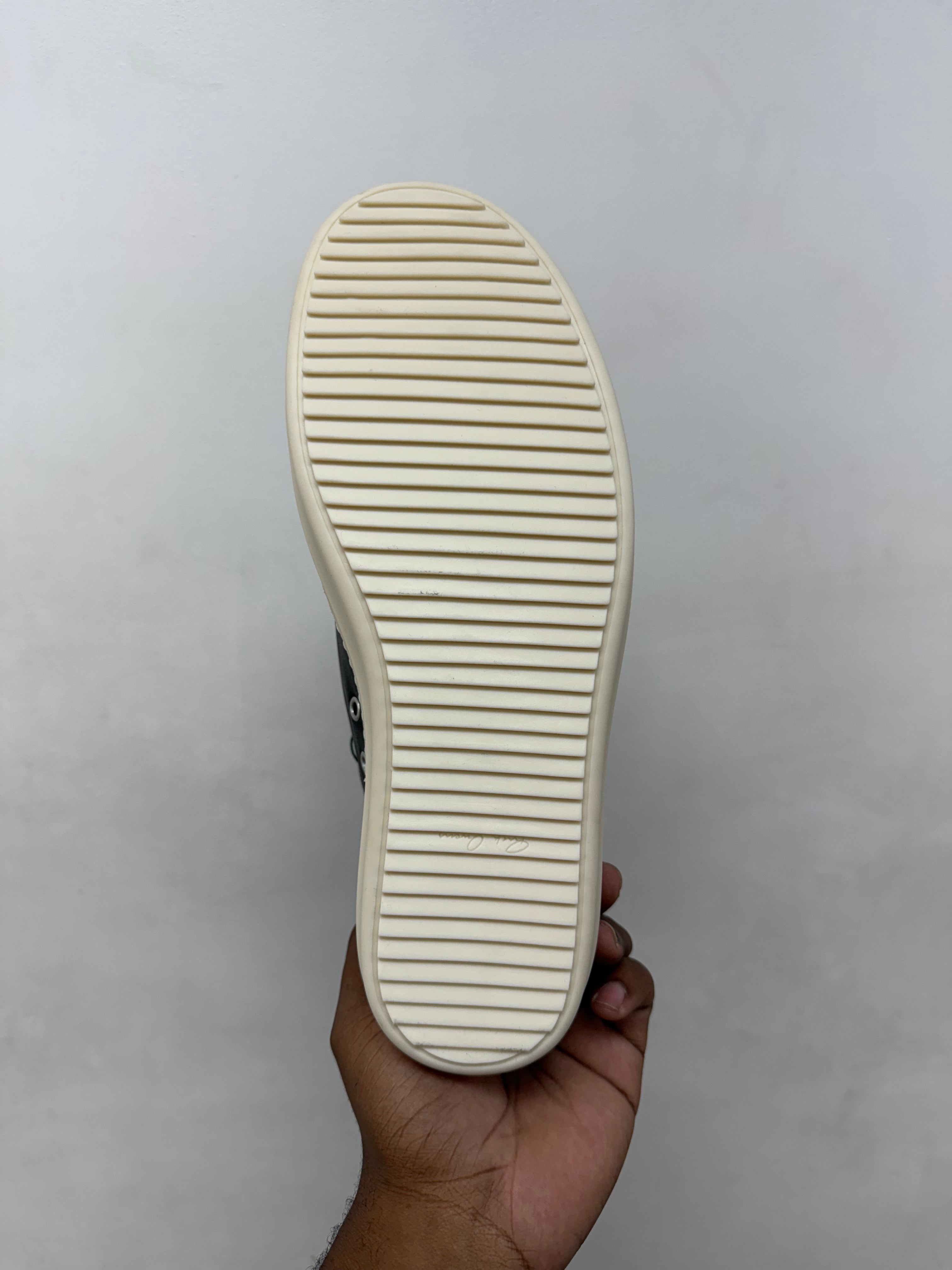 Rick Owens Black & Milk 'Mainline' Jumbo Lace Ramone Low Sneakers