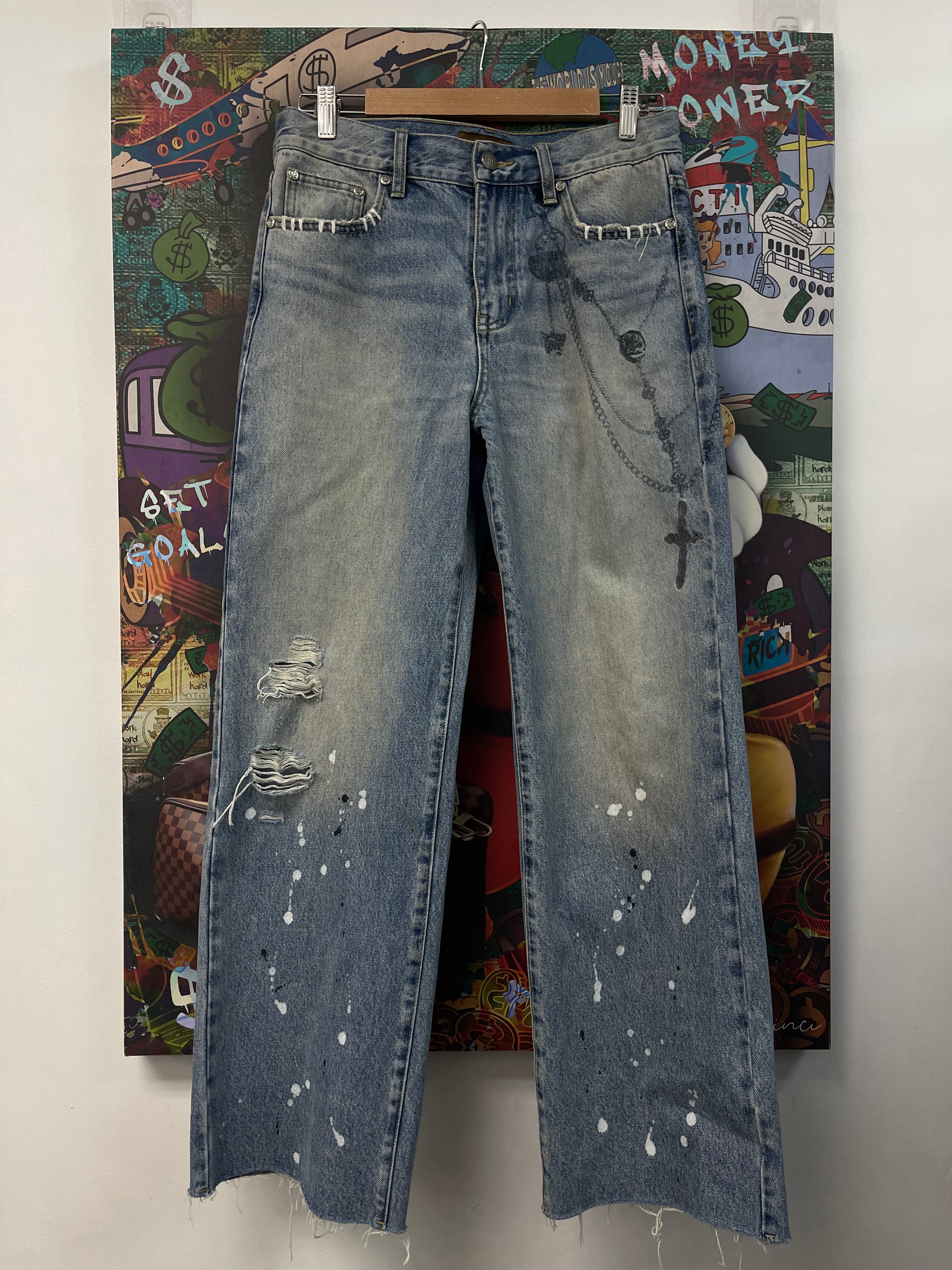 Birth Of A Royal Child Cross Chains Jeans
