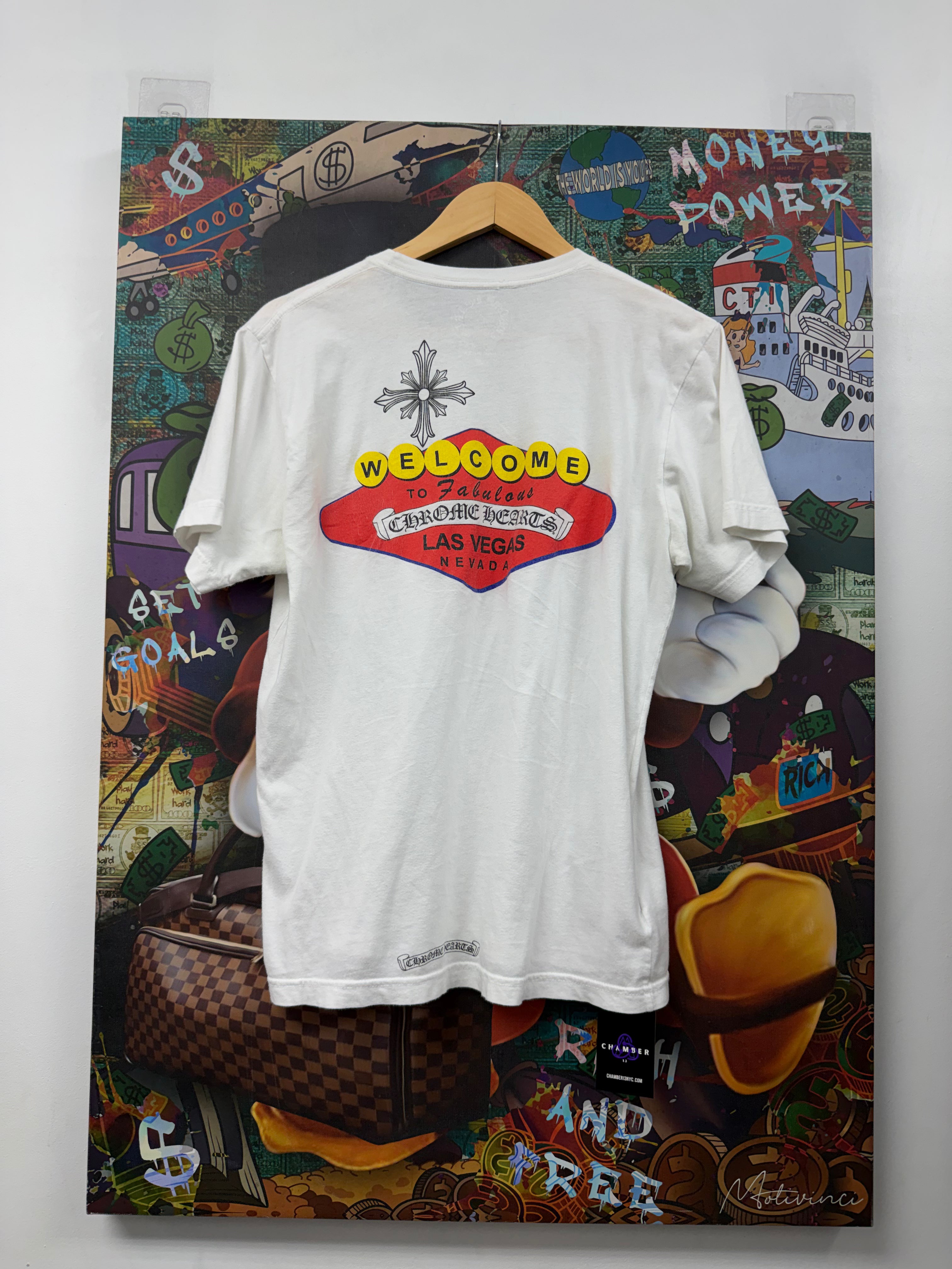 Chrome Hearts White Welcome To Las Vegas Tee