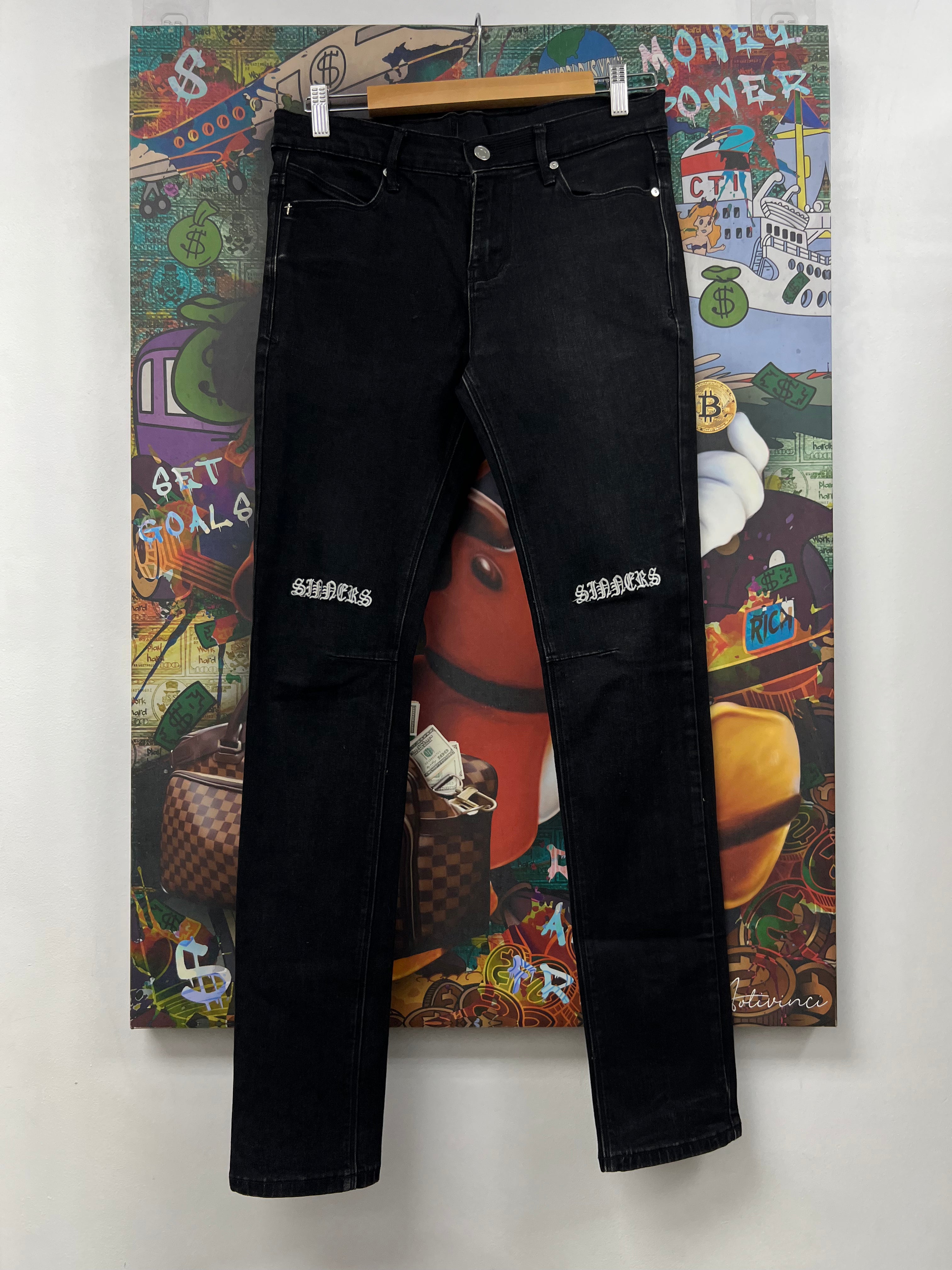 RTA Black Wash Sinners Jeans