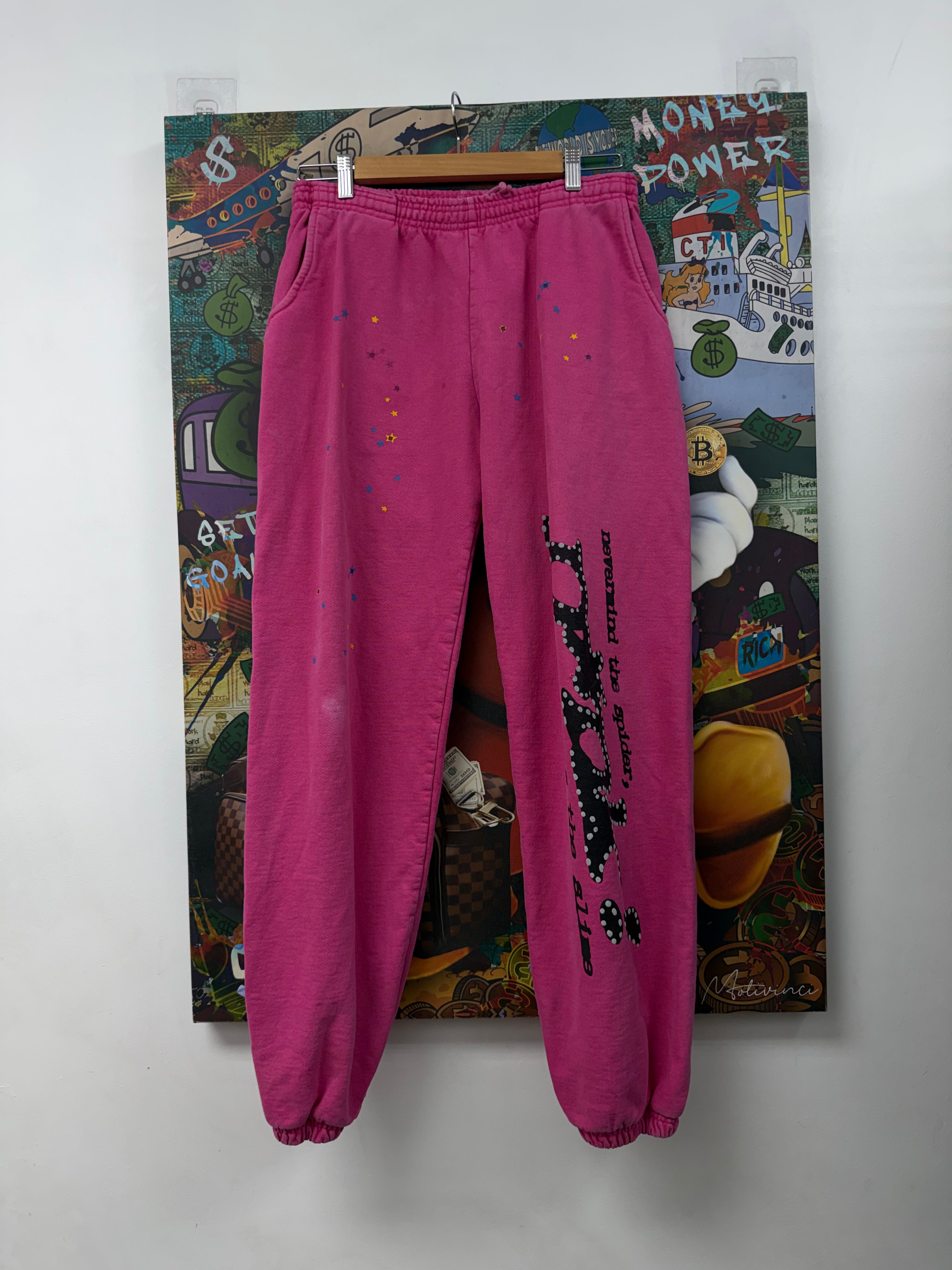 Sp5der Pink P*nk Sweats