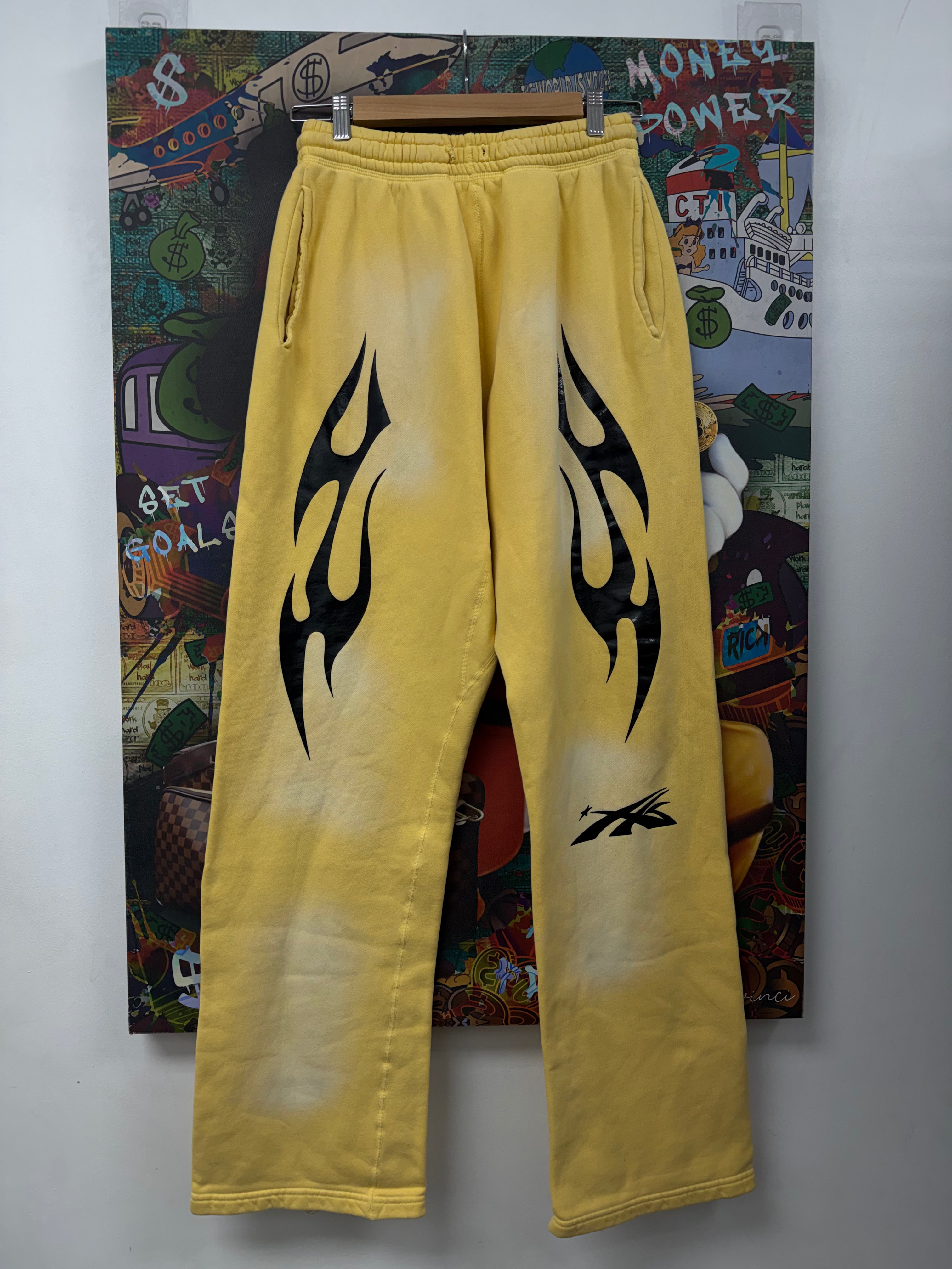 Hellstar Flame Sports Yellow Sweats