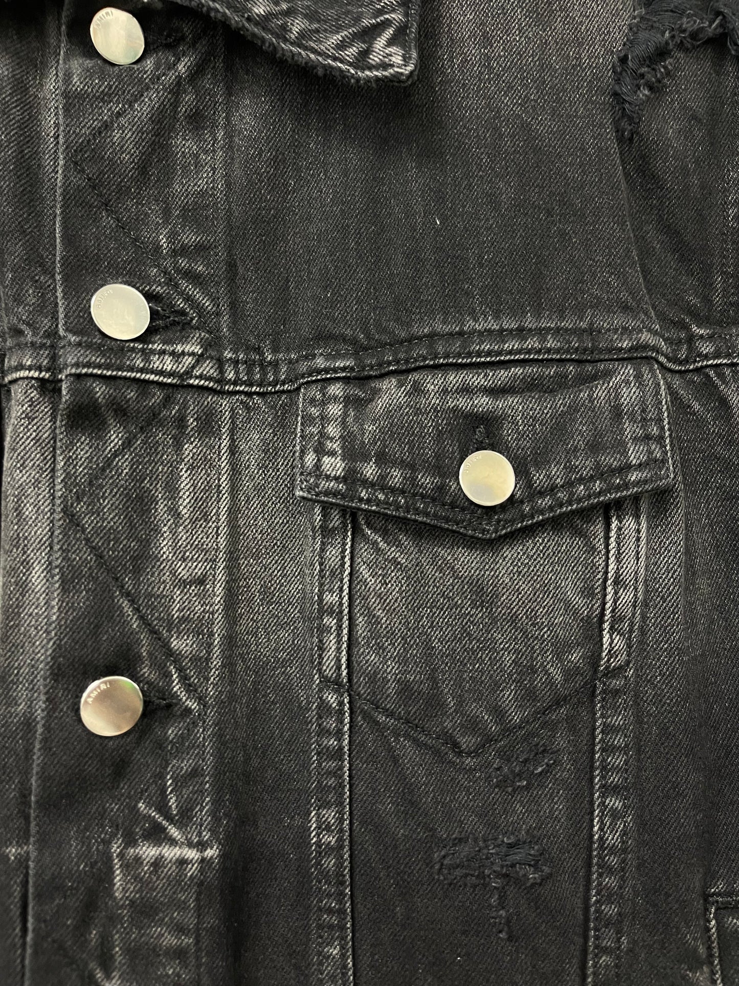 Amiri Black Pajama Jean Jacket Used
