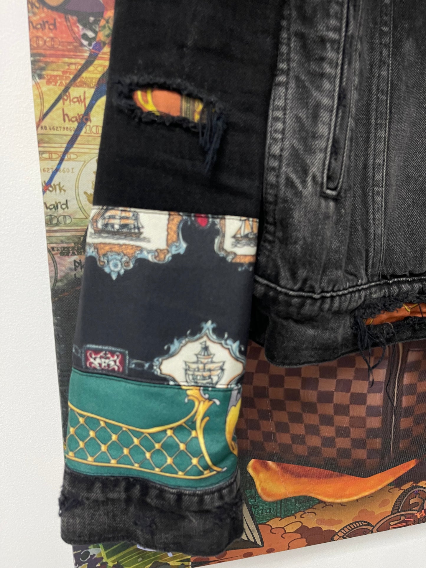 Amiri Black Pajama Jean Jacket Used