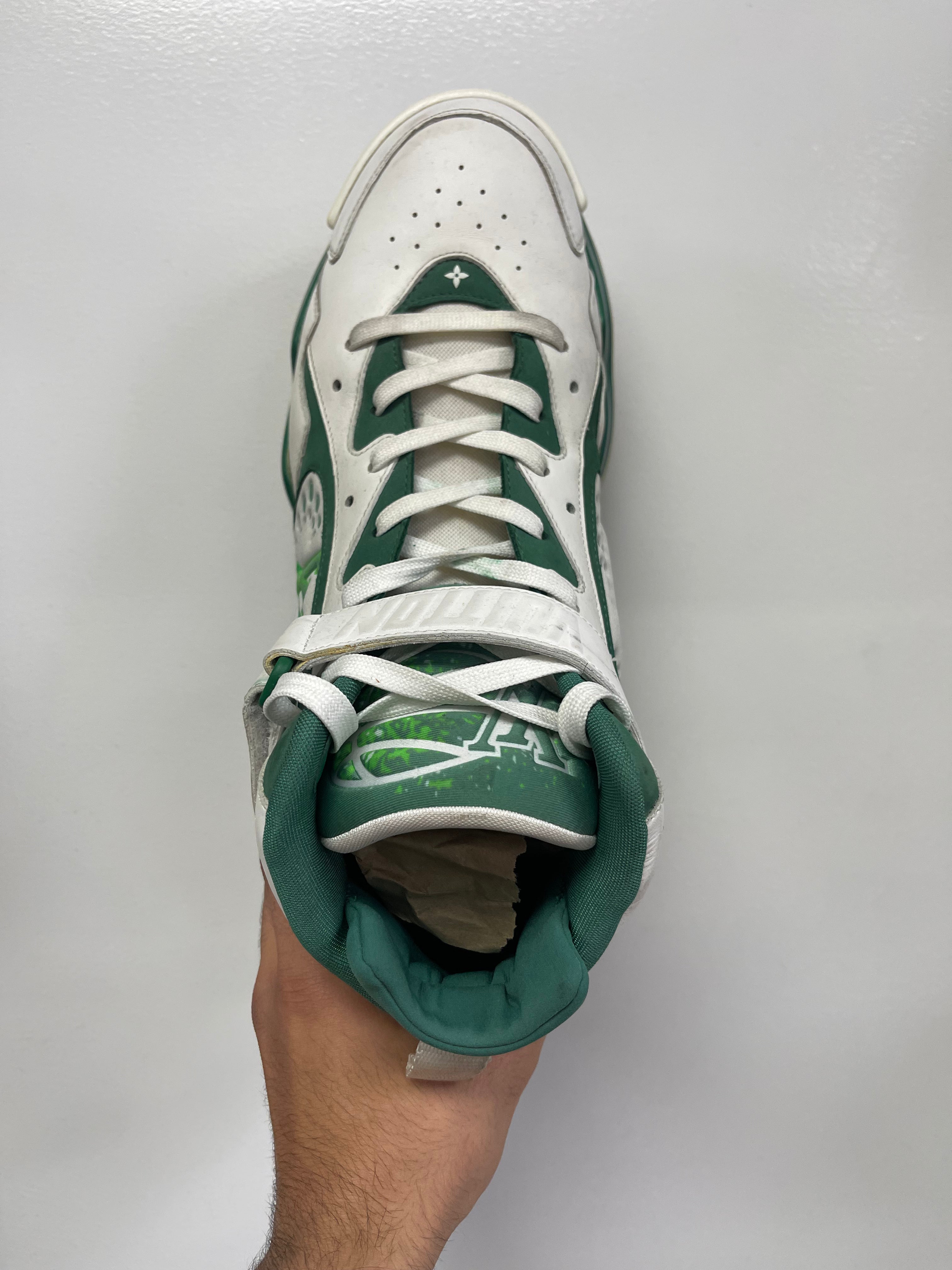 Louis Vuitton Green White Trainer 2 Sneakers