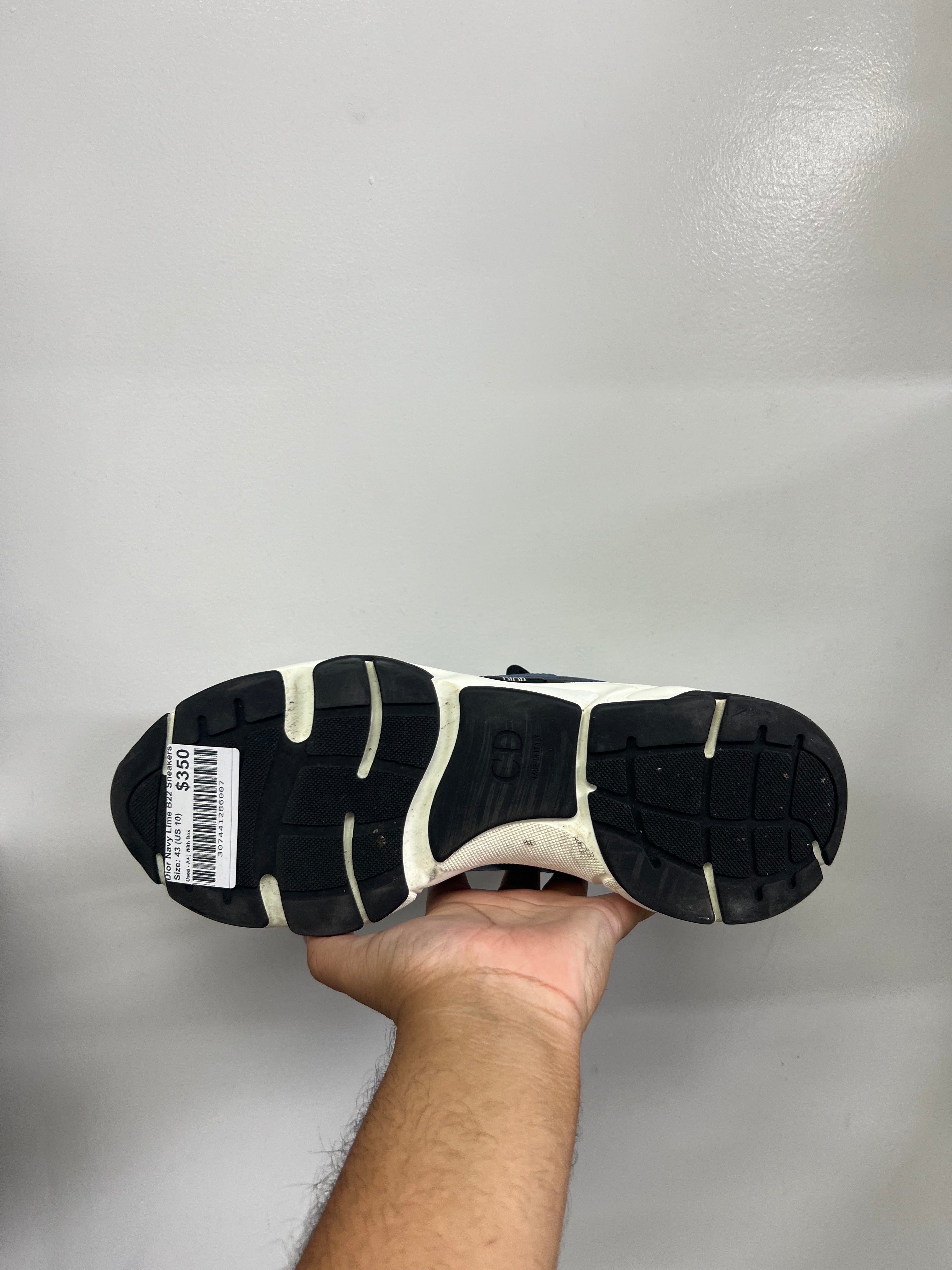 Dior Navy Lime B22 Sneakers