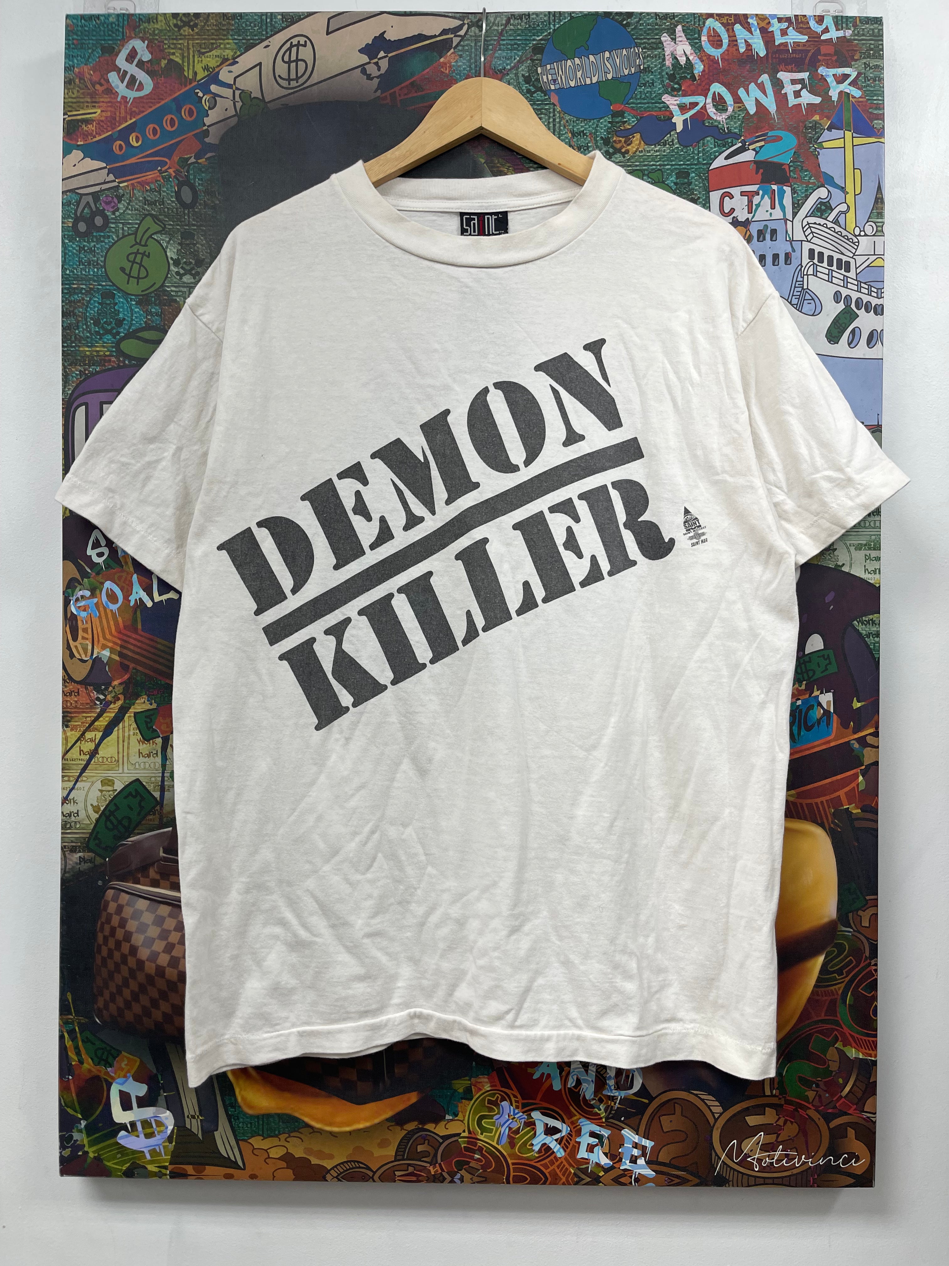 Saint Michael White Yellow Demon Killer Tee