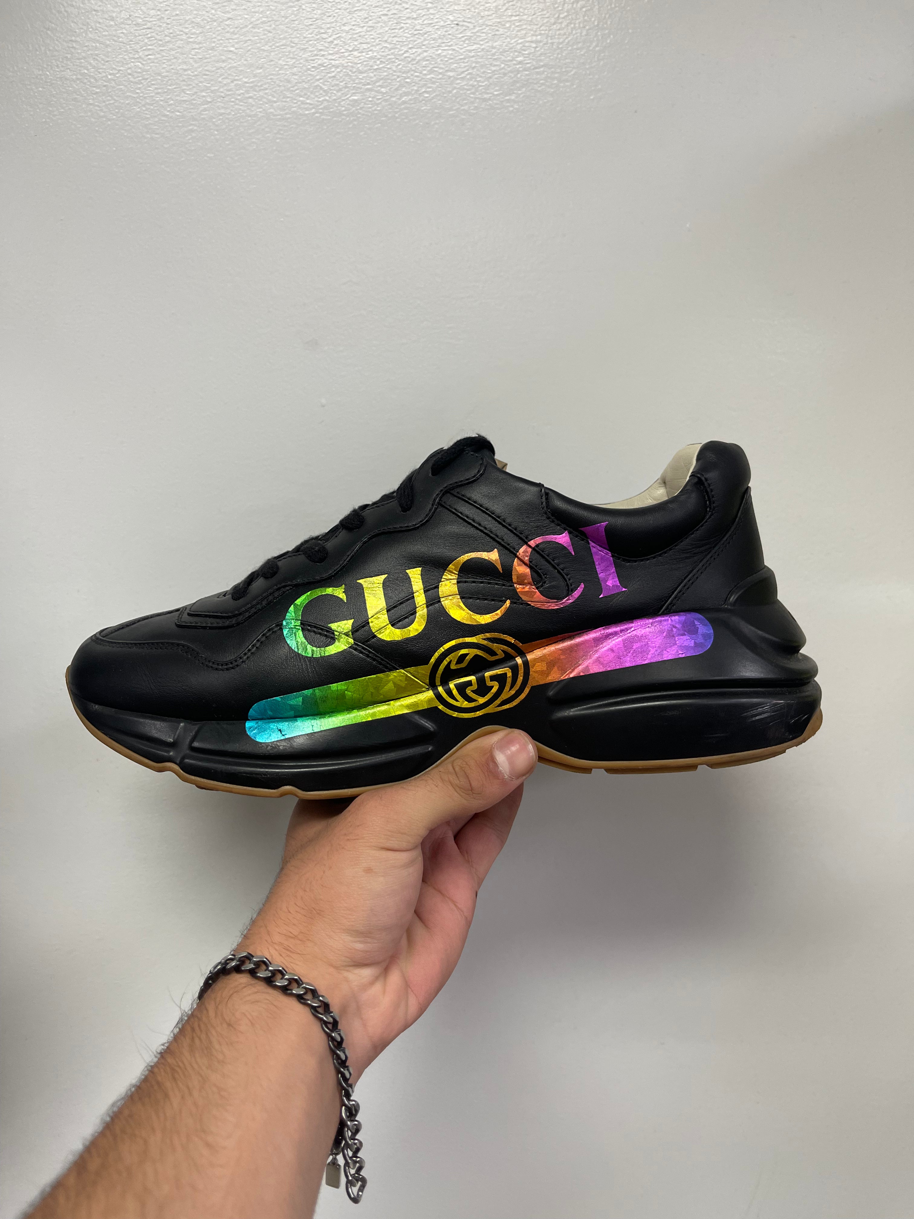 Gucci Black Multi Logo Sneakers