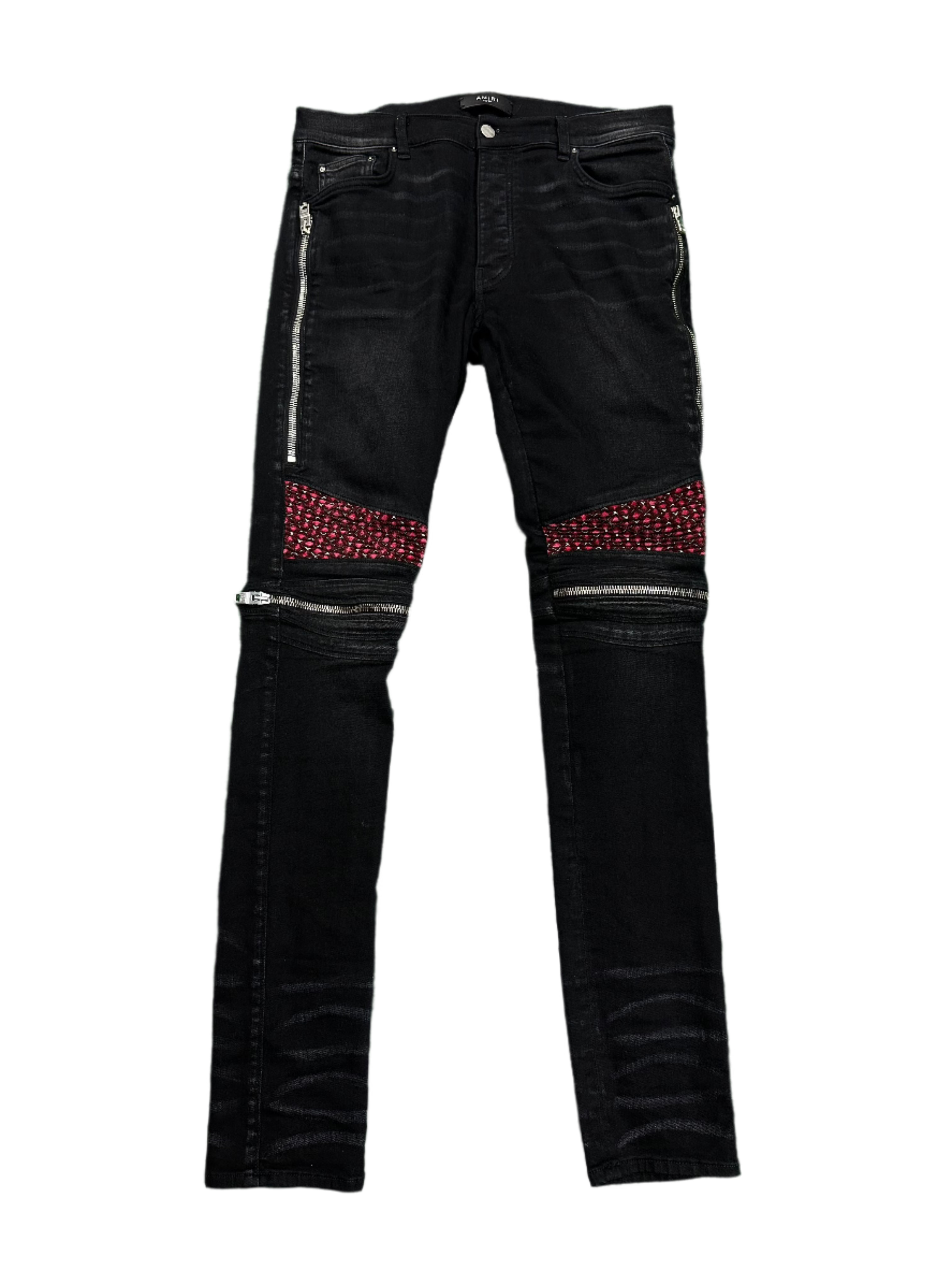 Amiri MX2 Black Cherry Patch Jeans