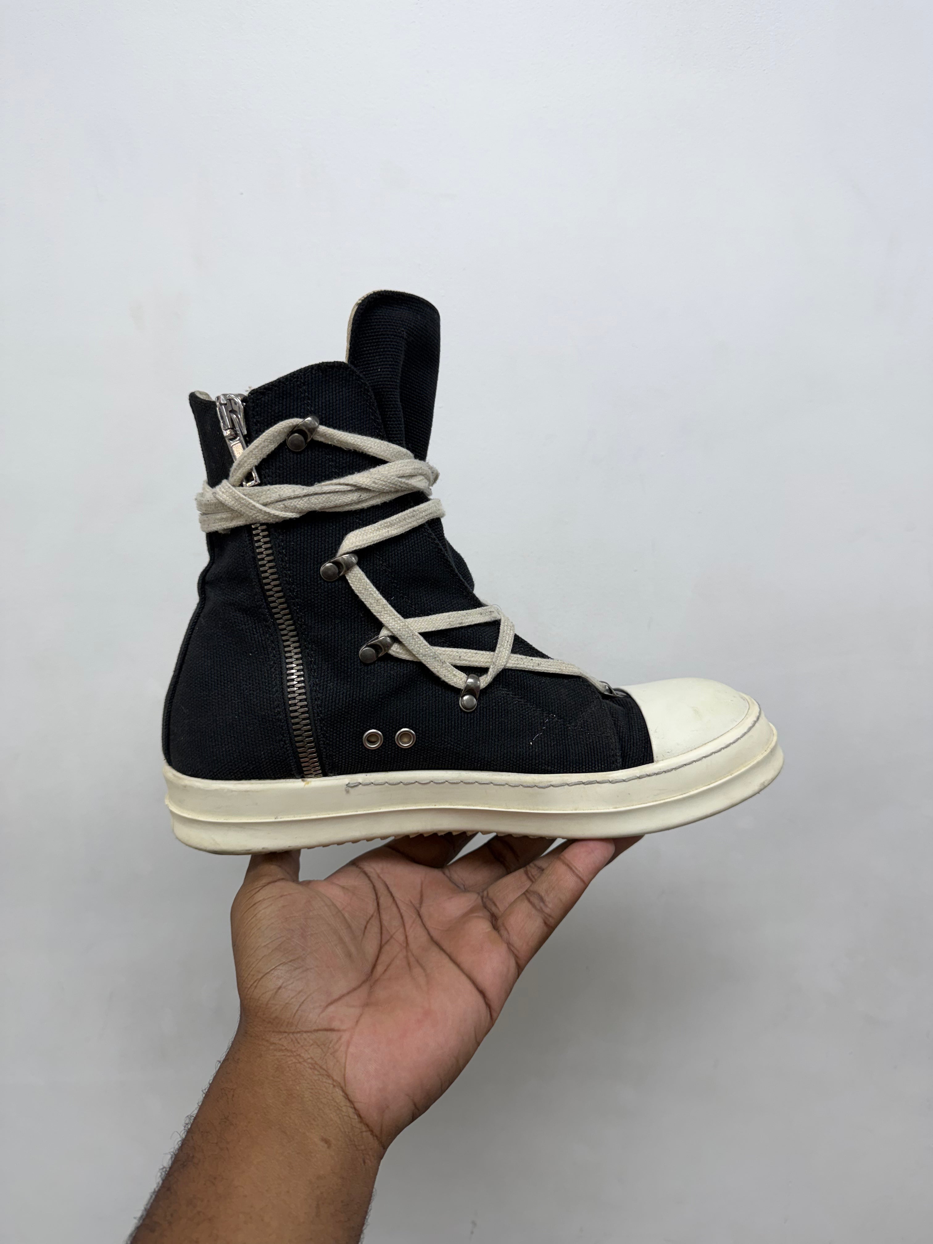 Rick Owens Black Hexa DRKSHDW Hi Sneakers