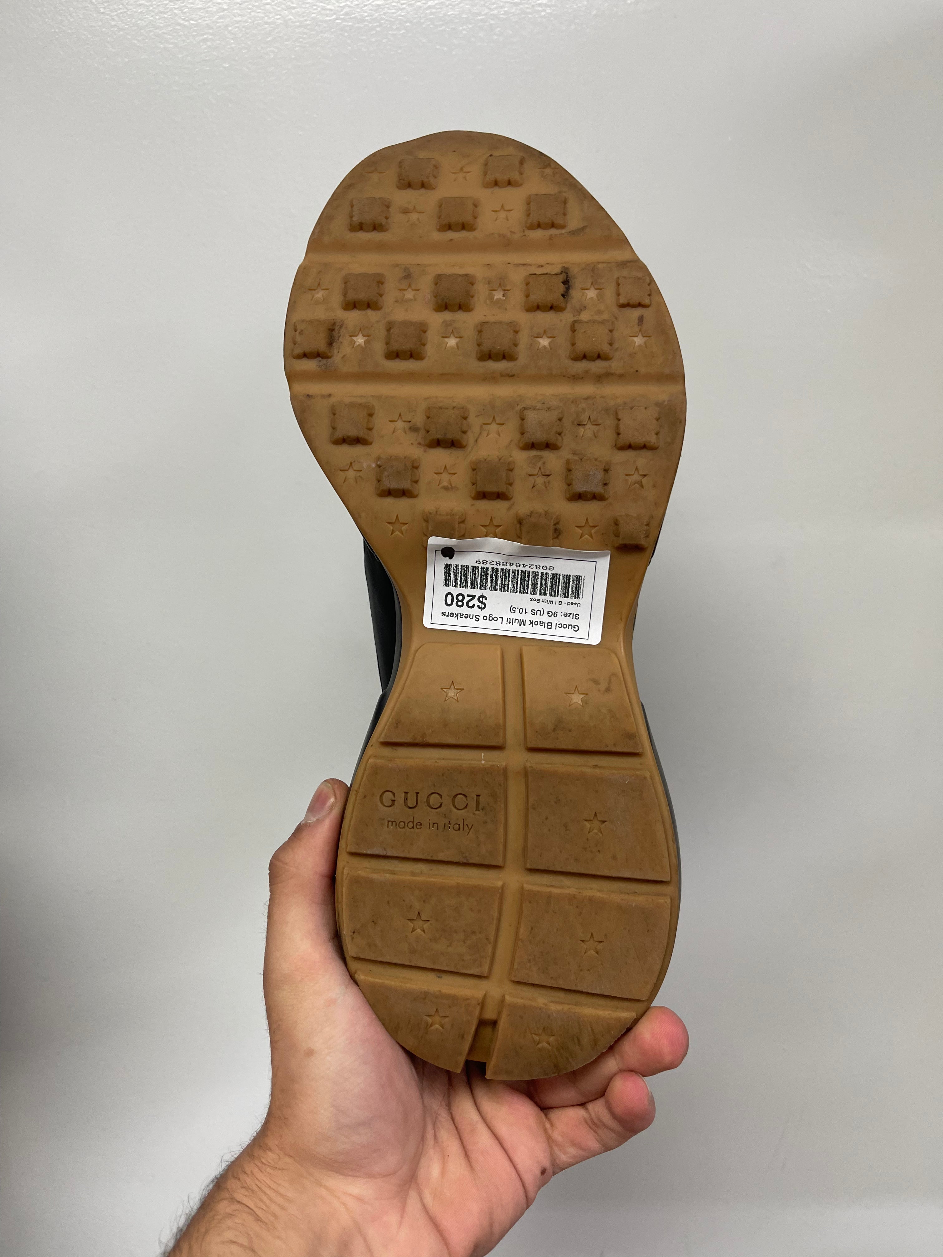 Gucci Black Multi Logo Sneakers