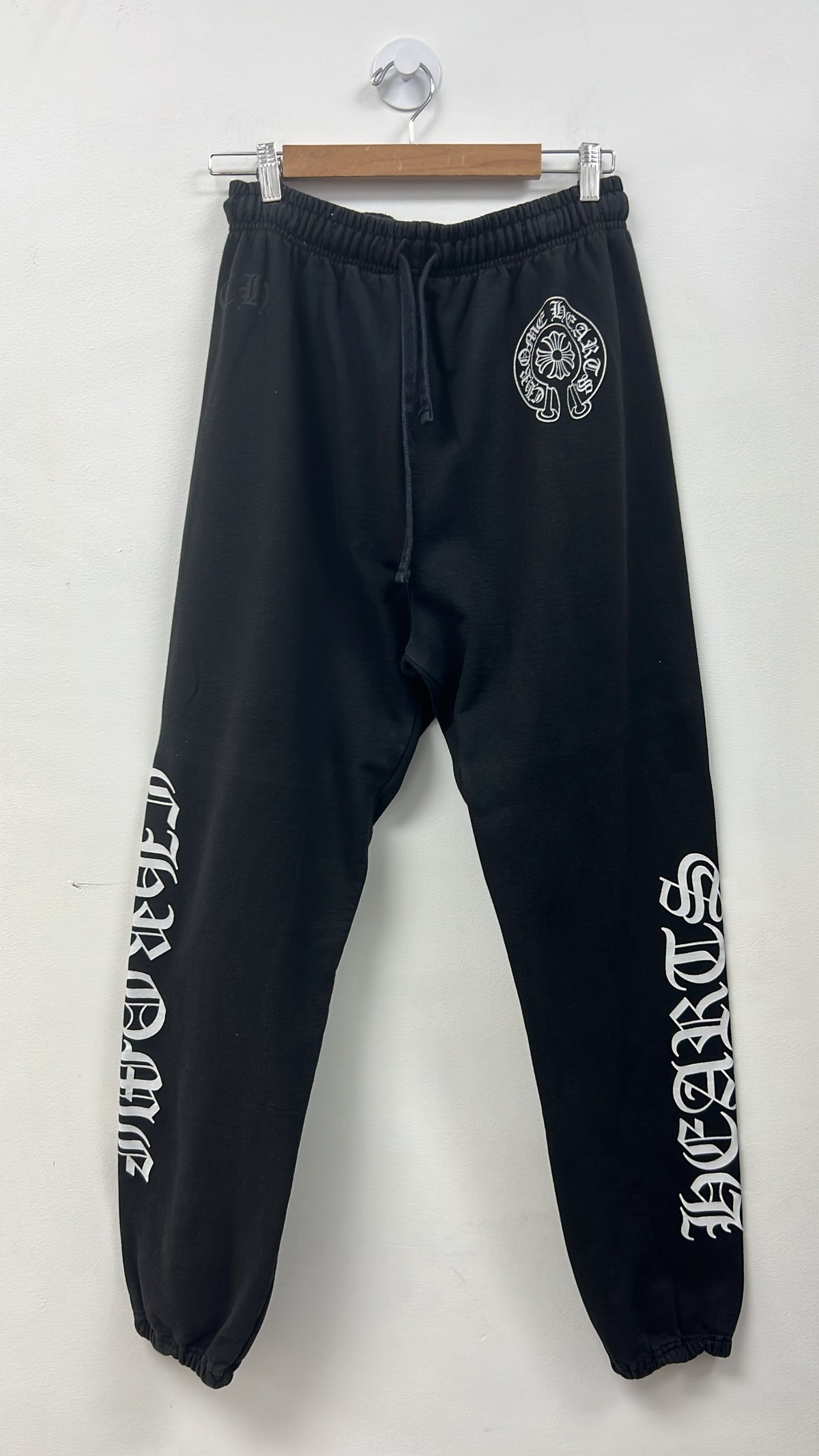 Chrome Hearts Black Horseshoe Sweats (No Pockets) Sweats