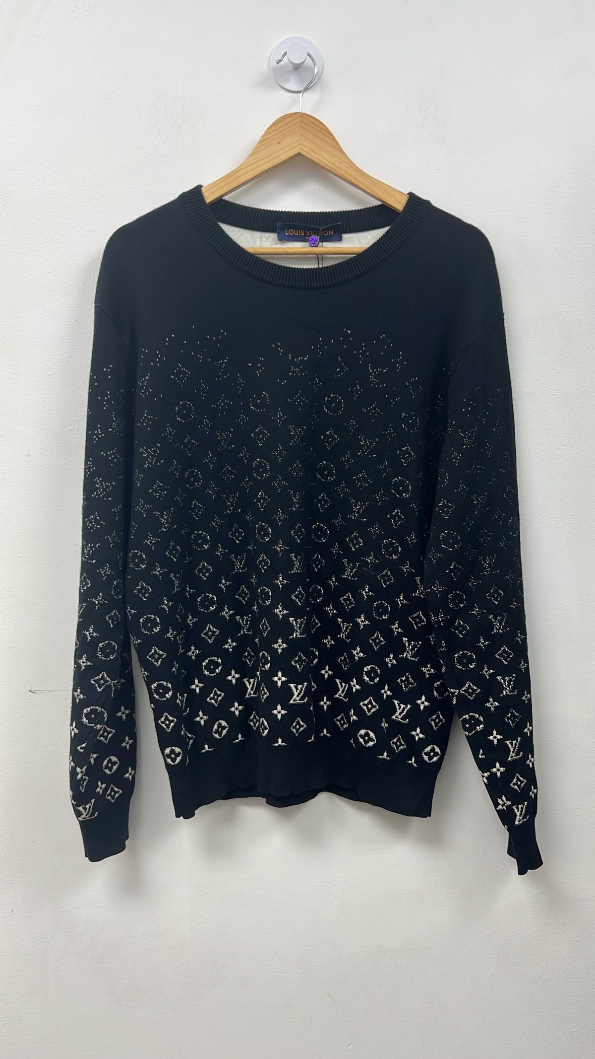 Louis Vuitton Black Gradient Monogram Crewneck