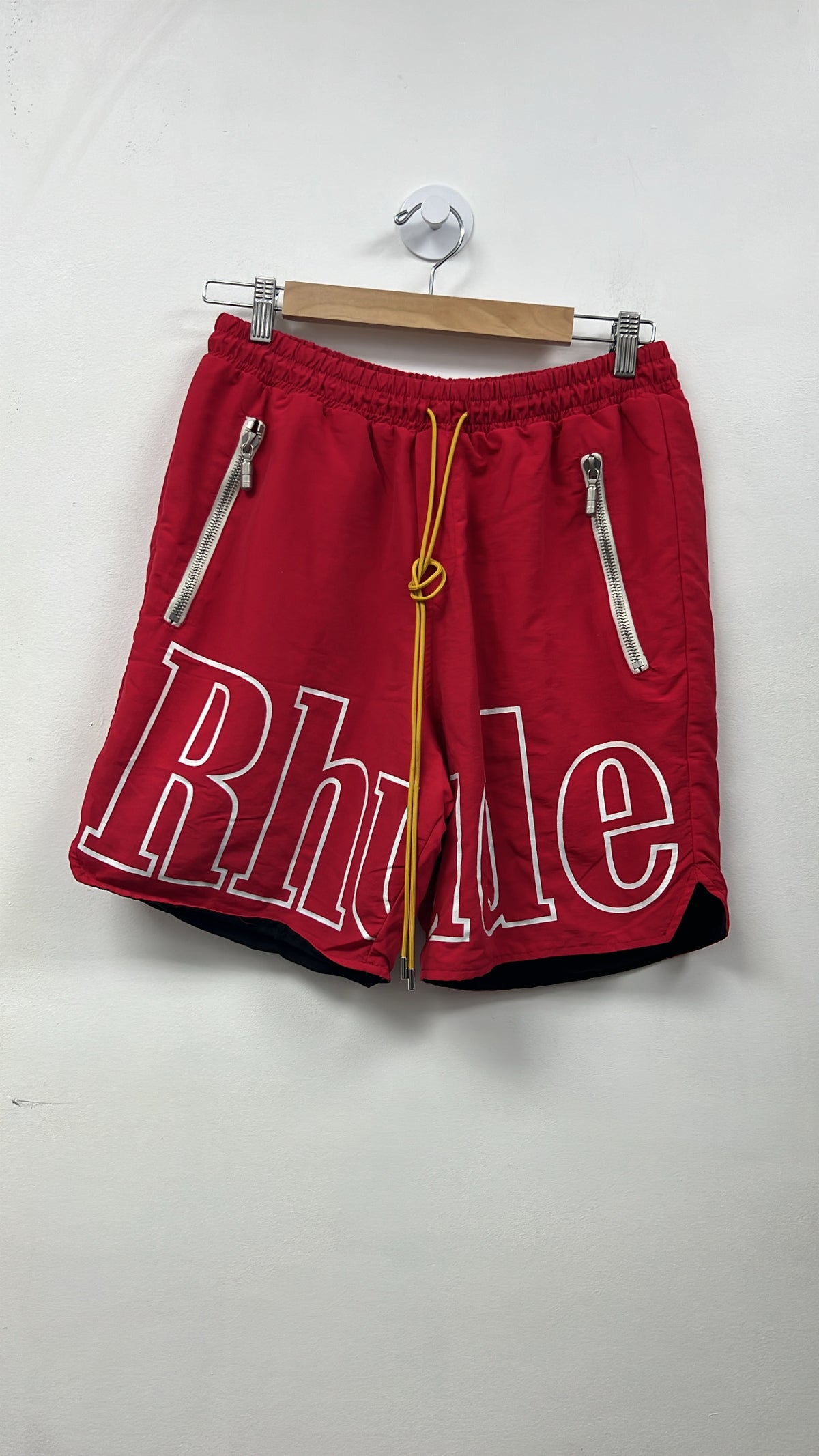 Rhude Red White Logo Shorts