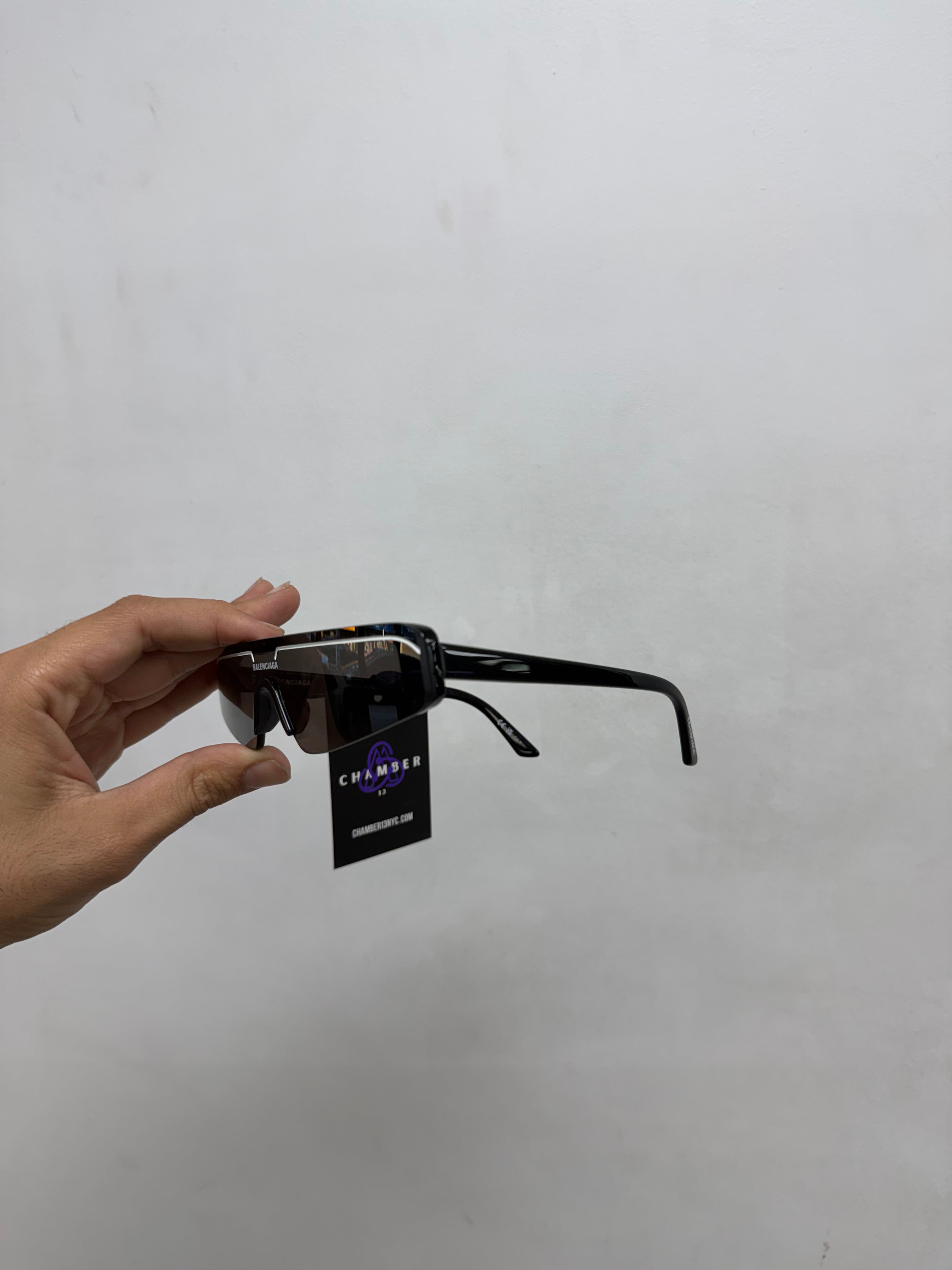 Balenciaga Black Shield Sunglasses